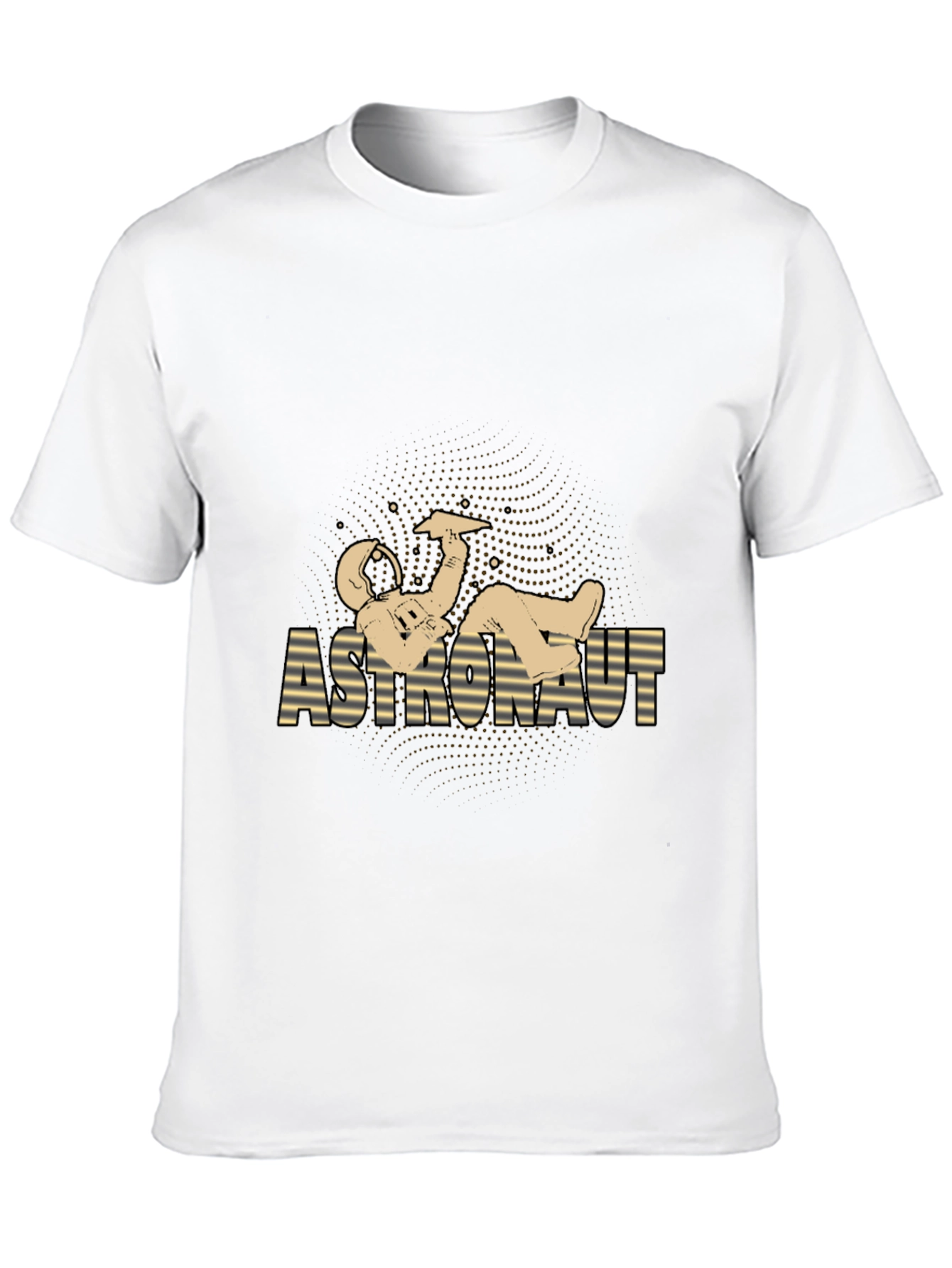 Astronaut Relaxing Graphic Tee - Black Cotton Blend