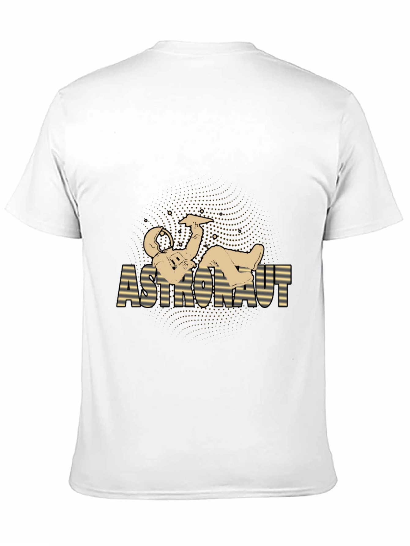 Astronaut Relaxing Graphic Tee - Black Cotton Blend