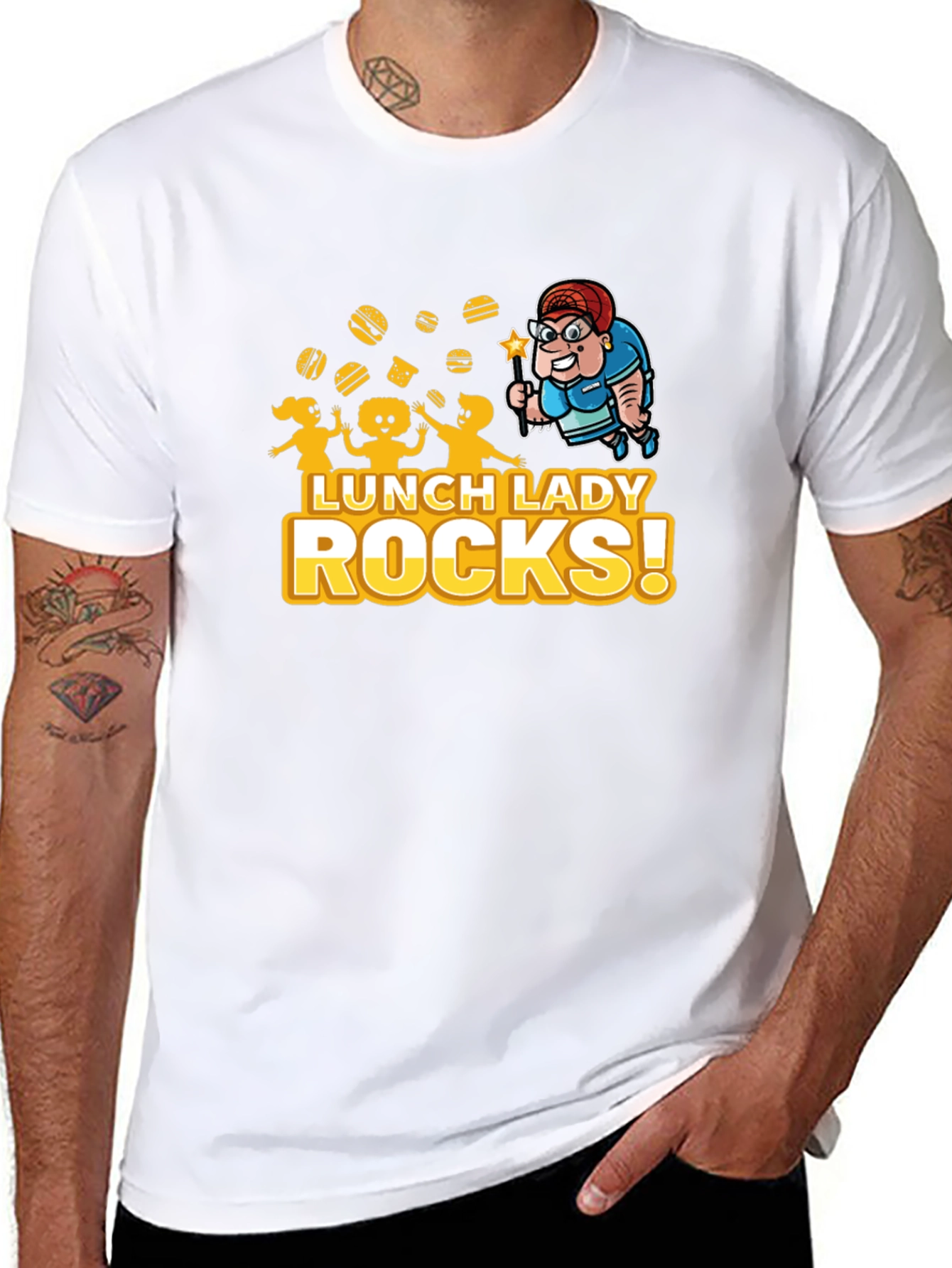 Lunch Lady Rocks! Graphic T-Shirt