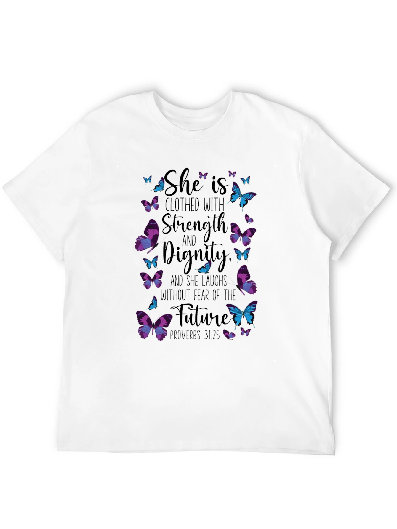She is Strength & Dignity Black Graphic Tee
