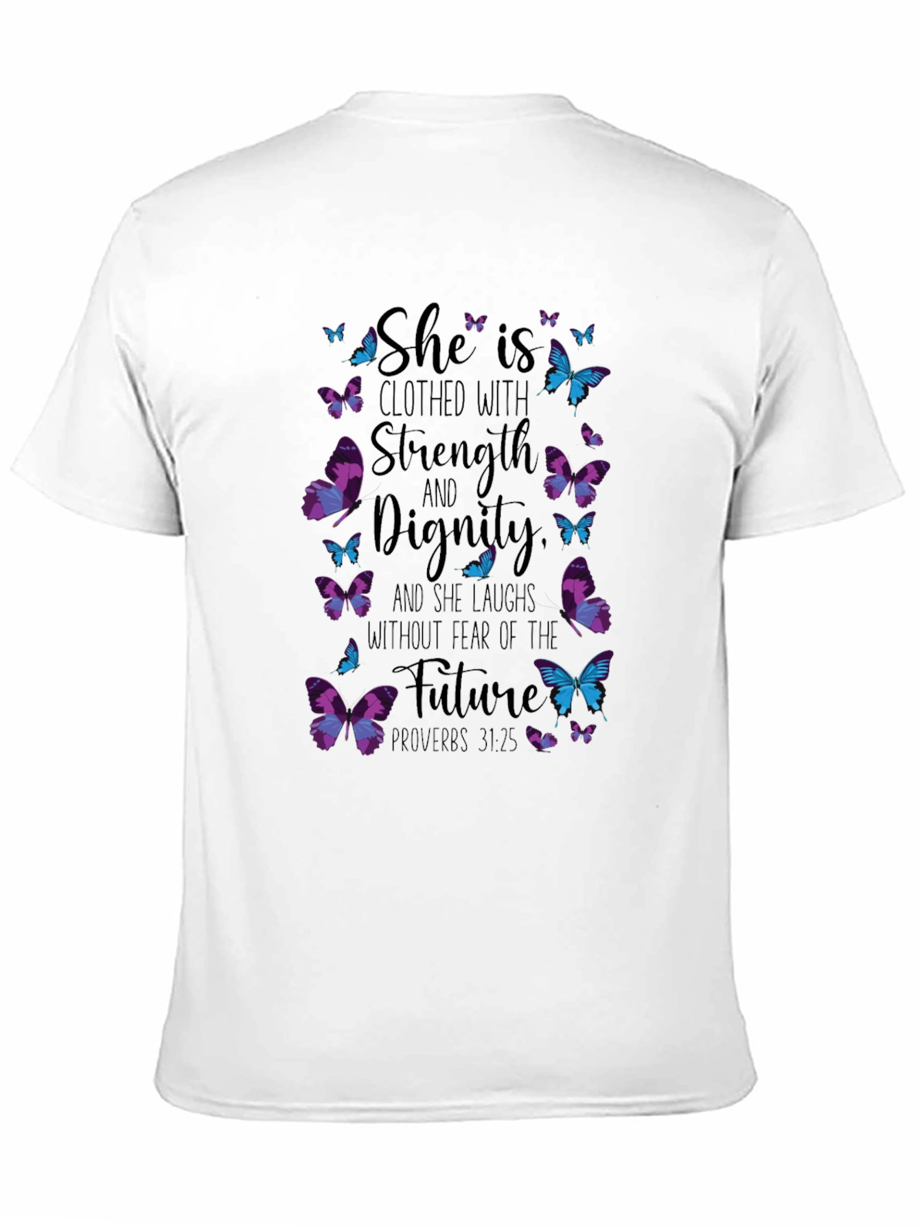 She is Strength & Dignity Black Graphic Tee