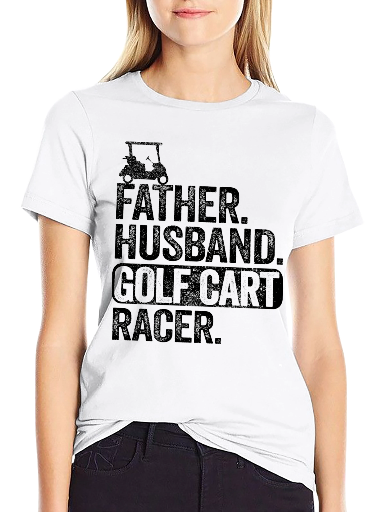 Father Husband Golf Cart Racer Graphic Tee