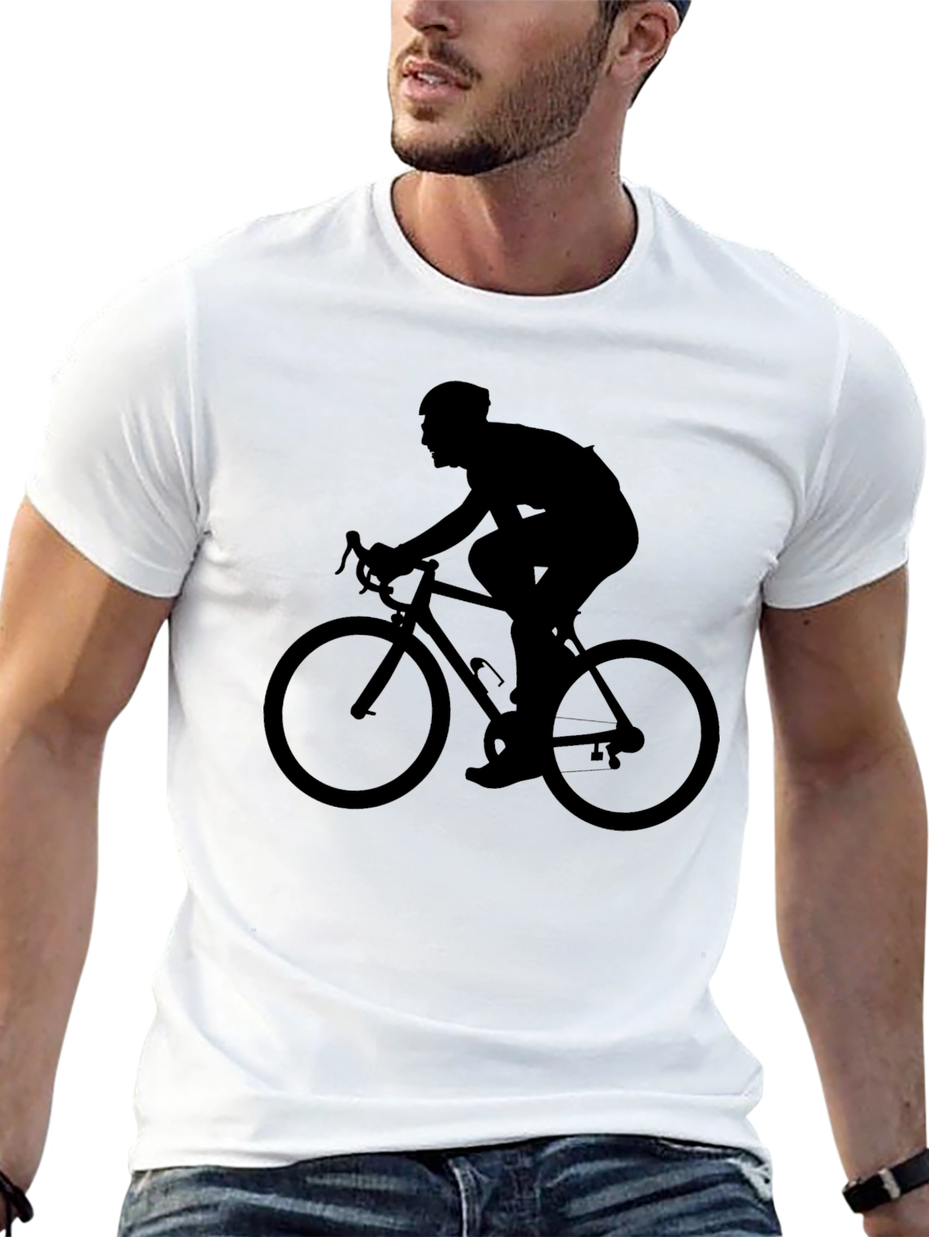 Mens Black Cycling T-Shirt - Ride in Style