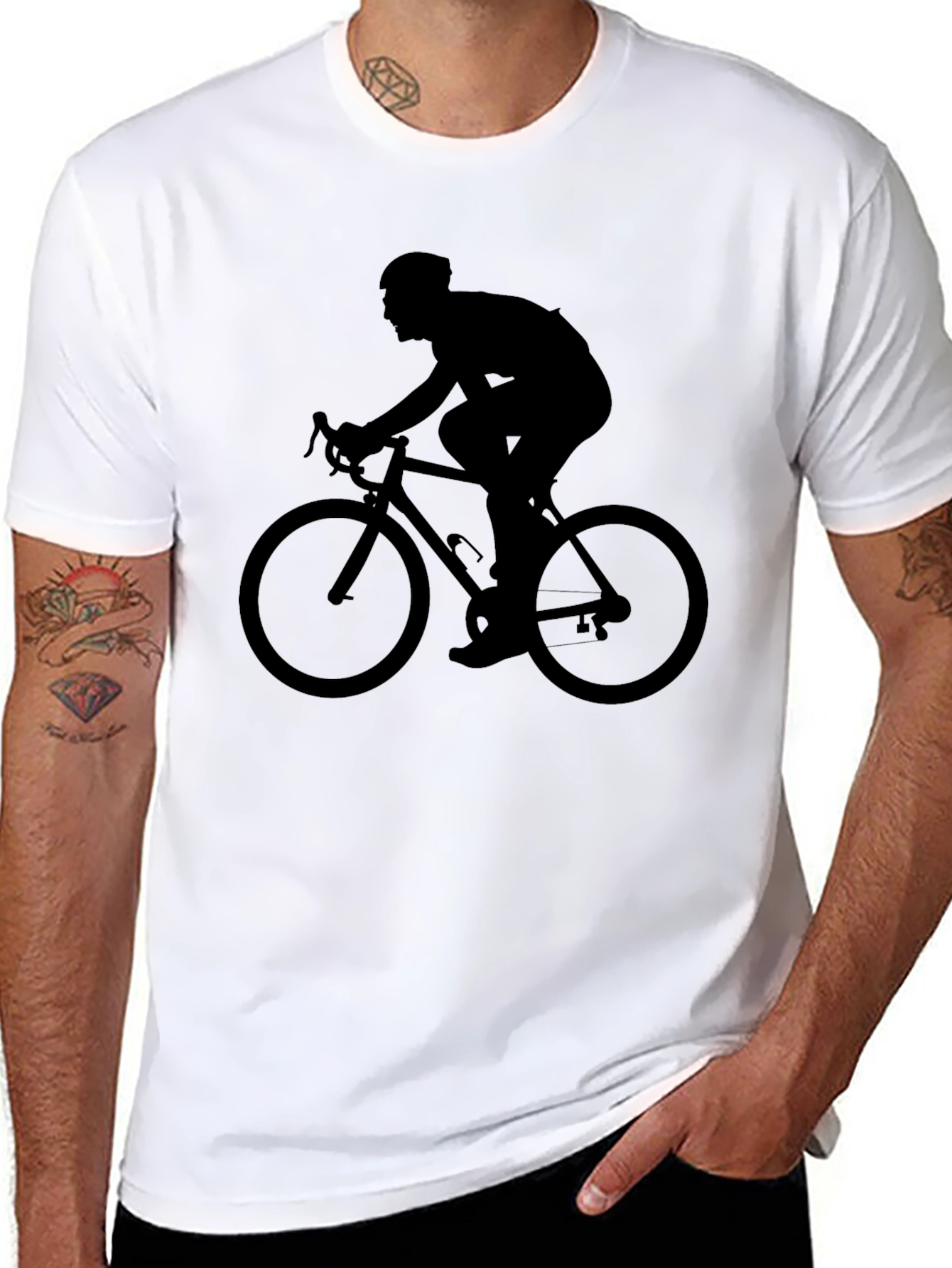 Mens Black Cycling T-Shirt - Ride in Style