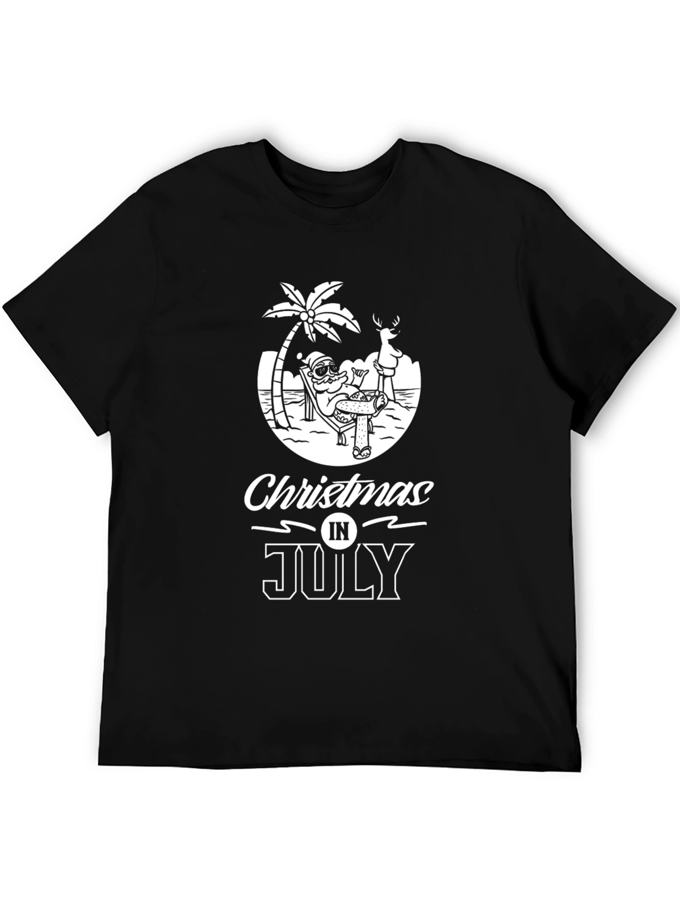 Christmas in July Graphic Tee - Black