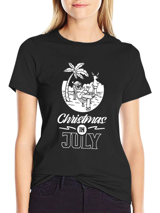 Christmas in July Graphic Tee - Black