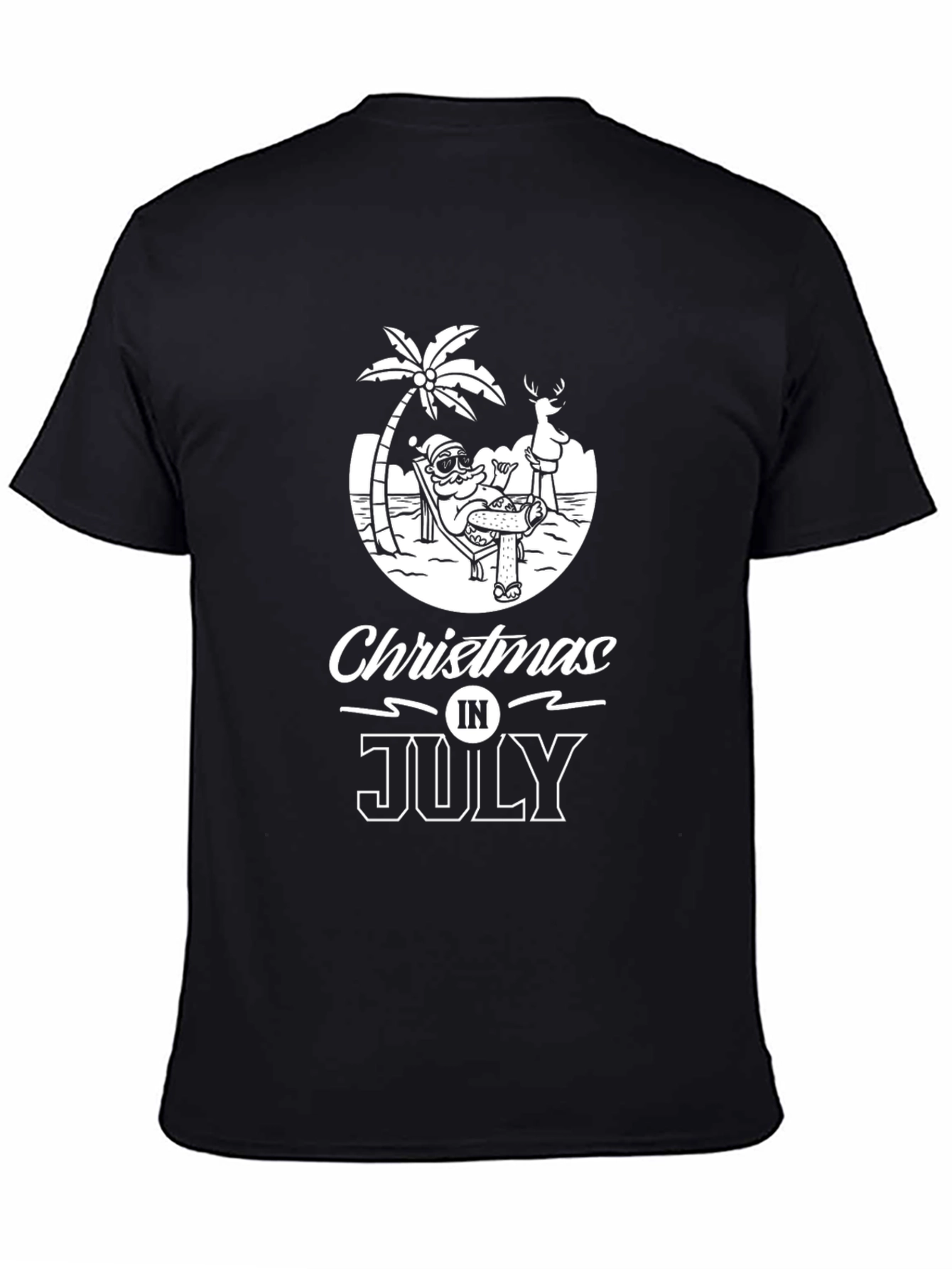 Christmas in July Graphic Tee - Black