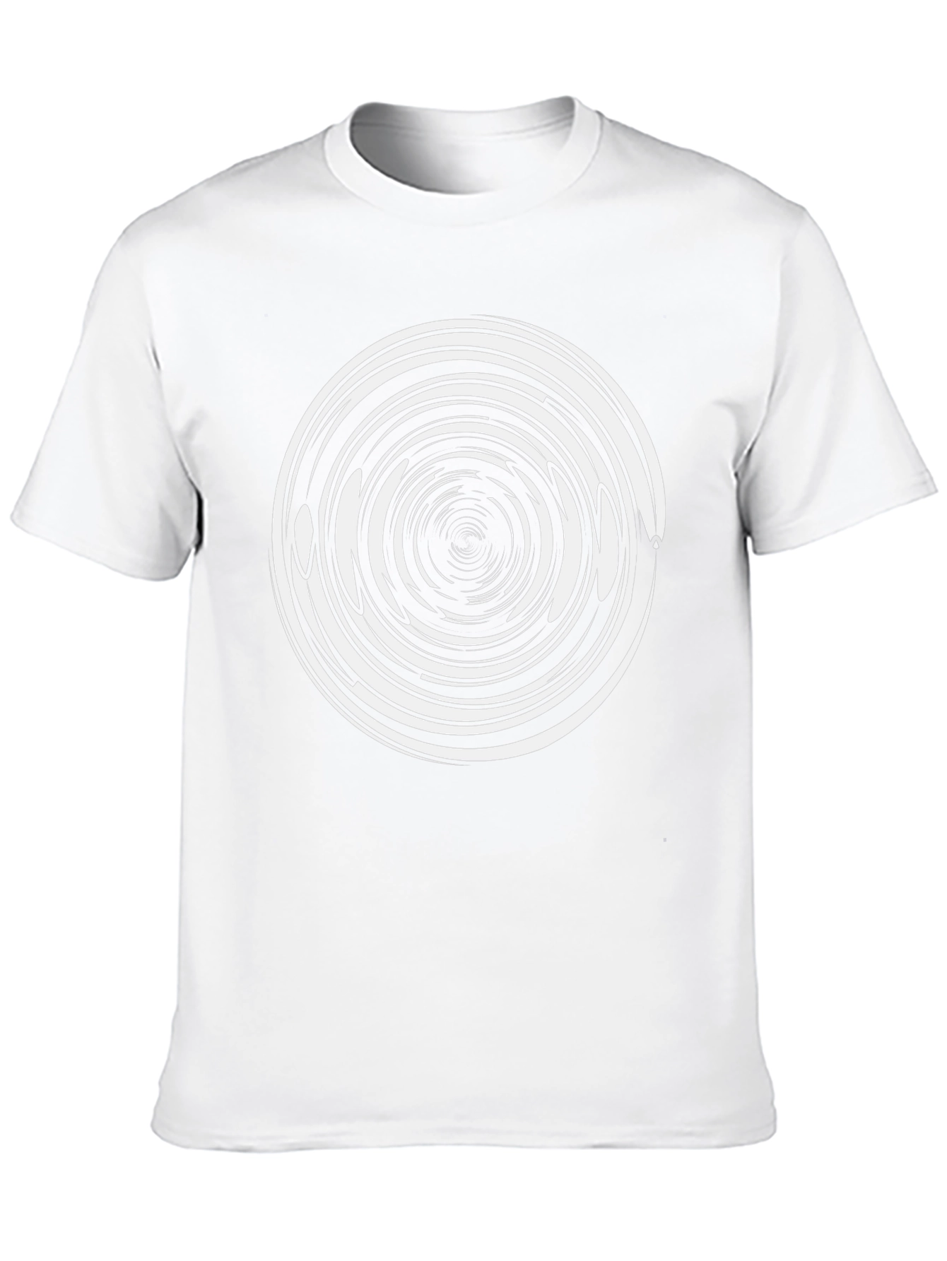 Hypnotic Swirl Graphic Black T-Shirt