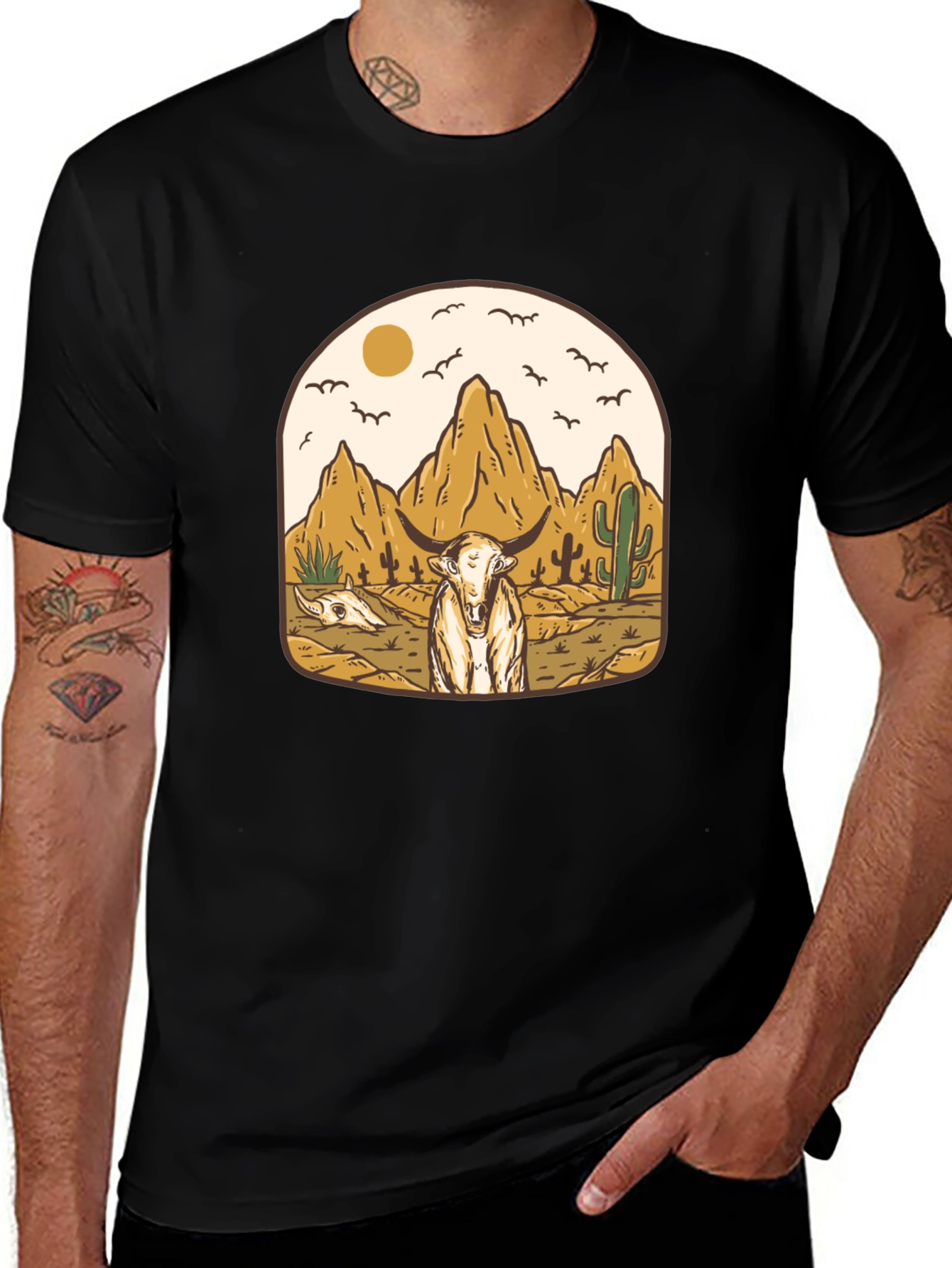 Desert Bull Graphic T-Shirt - Menswear