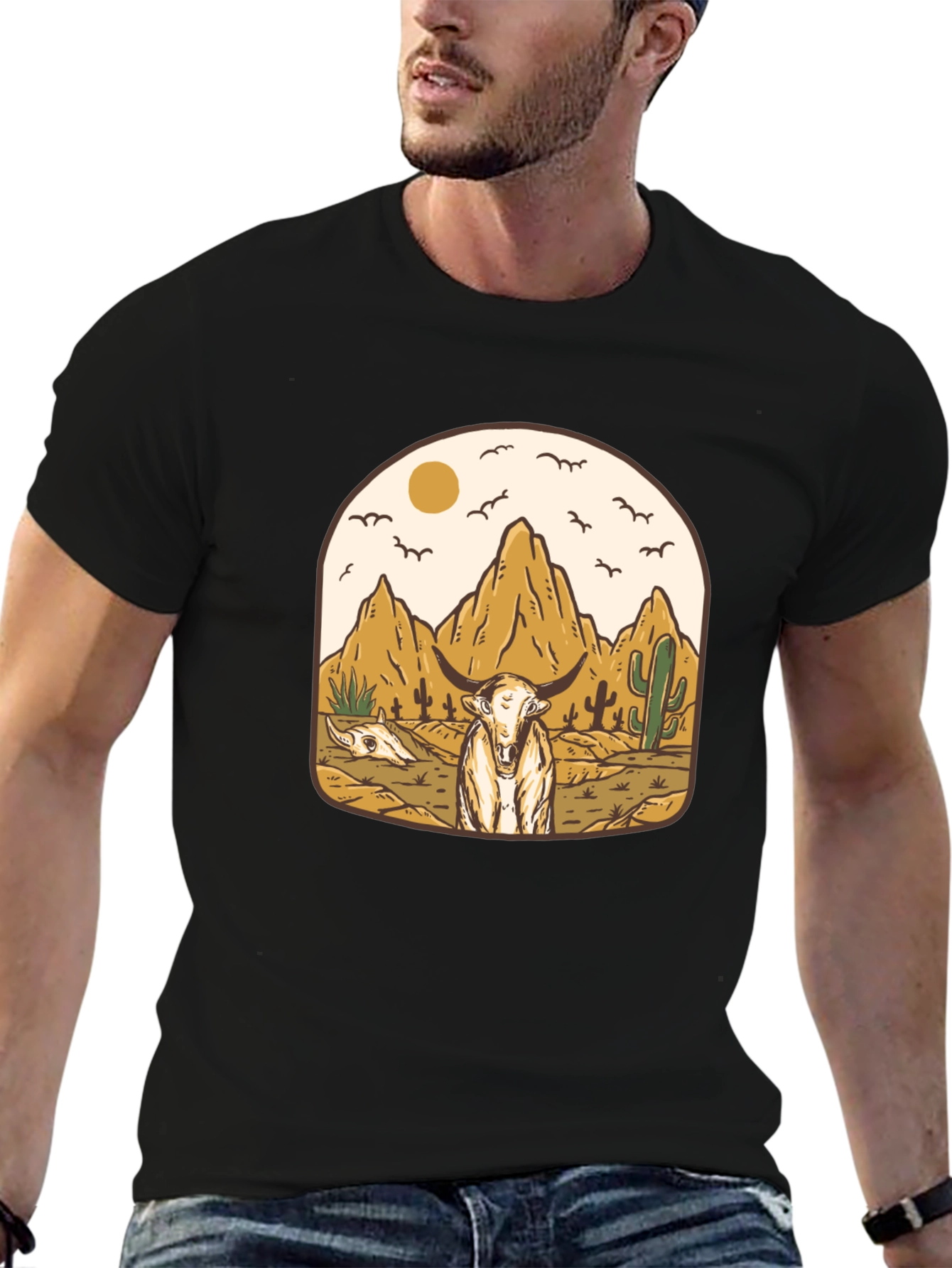 Desert Bull Graphic T-Shirt - Menswear
