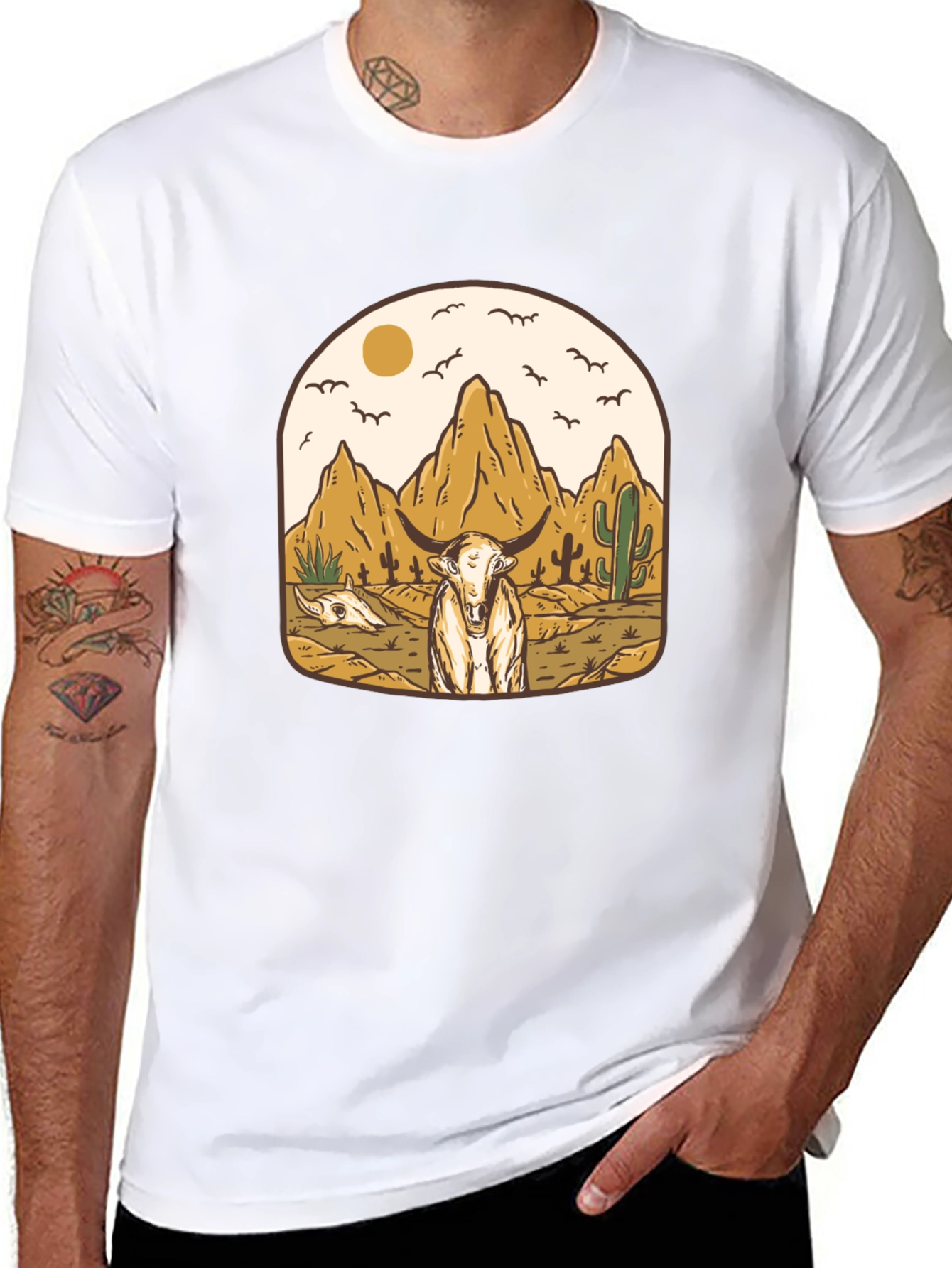 Desert Bull Graphic T-Shirt - Menswear