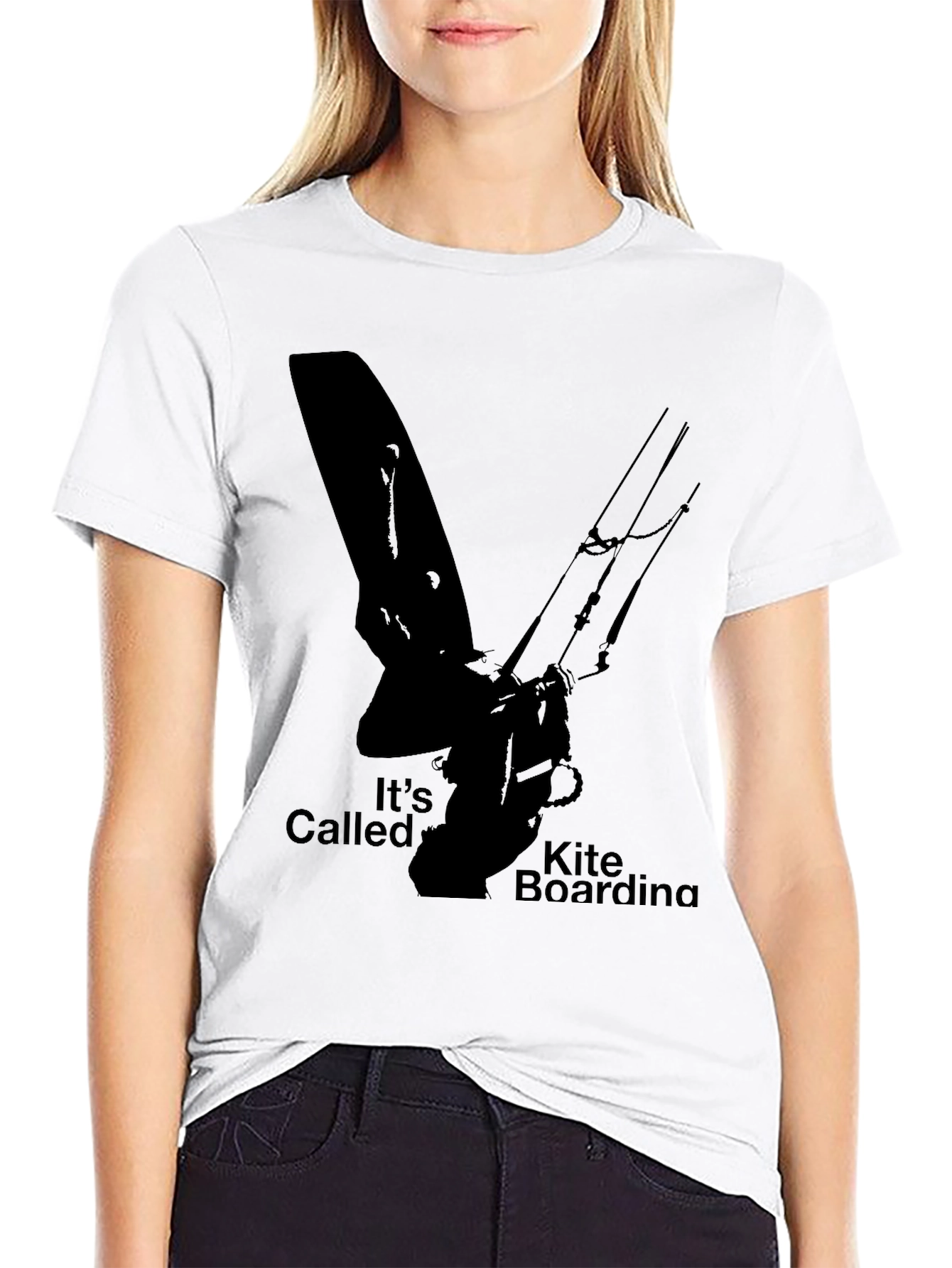 Kite Boarding Graphic Tee - Black T-Shirt