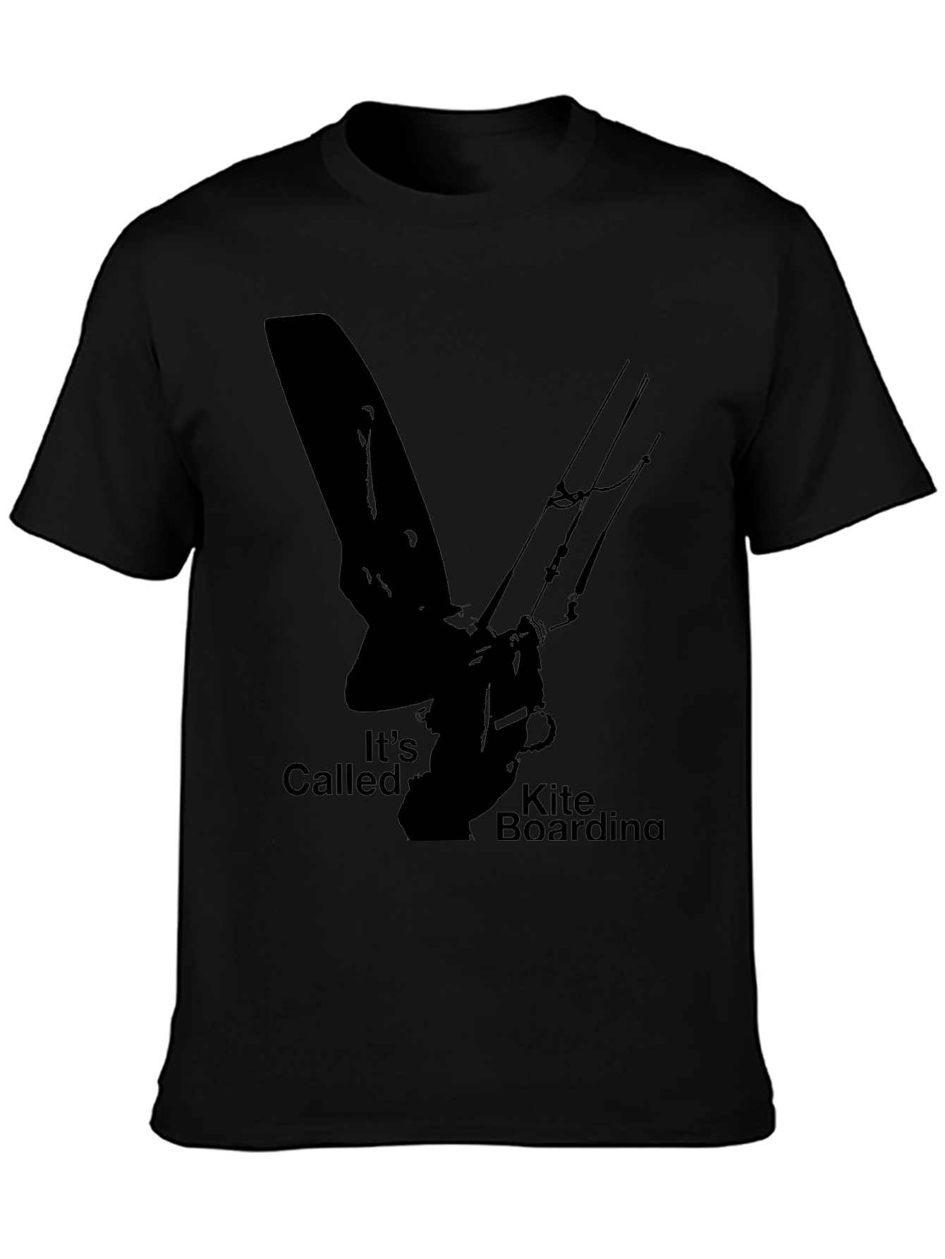 Kite Boarding Graphic Tee - Black T-Shirt