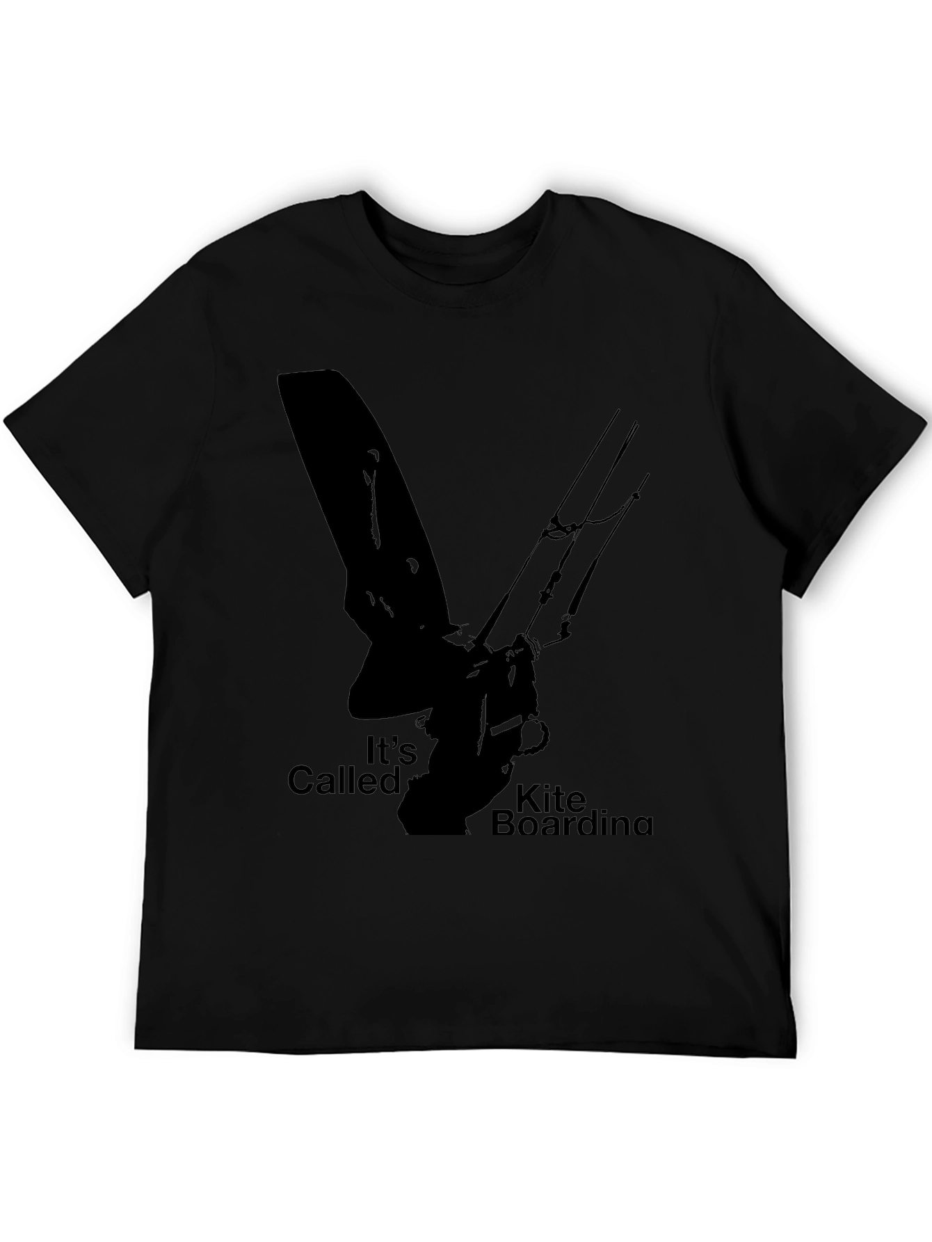 Kite Boarding Graphic Tee - Black T-Shirt