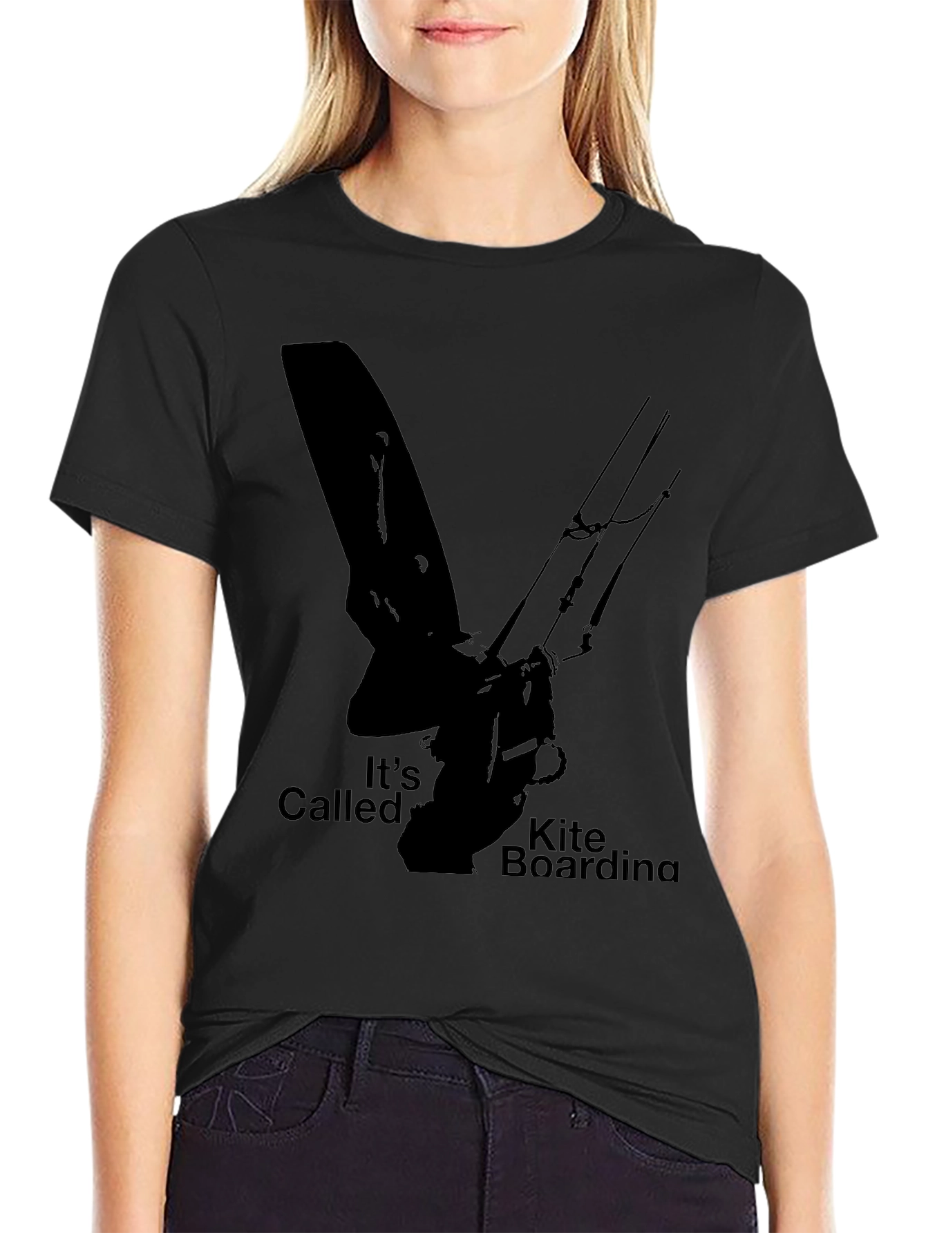Kite Boarding Graphic Tee - Black T-Shirt