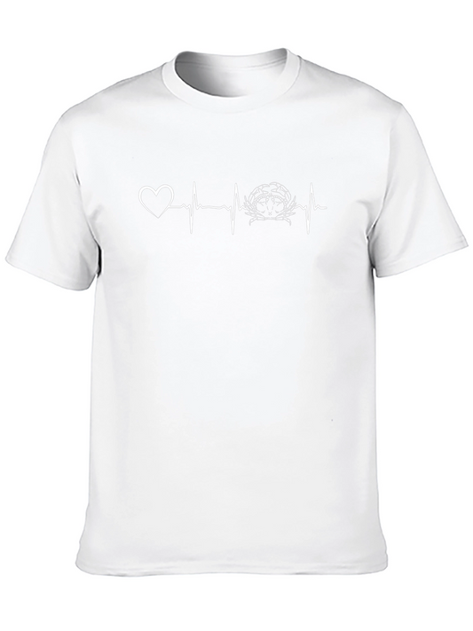 Crab Heartbeat Graphic Tee - Black