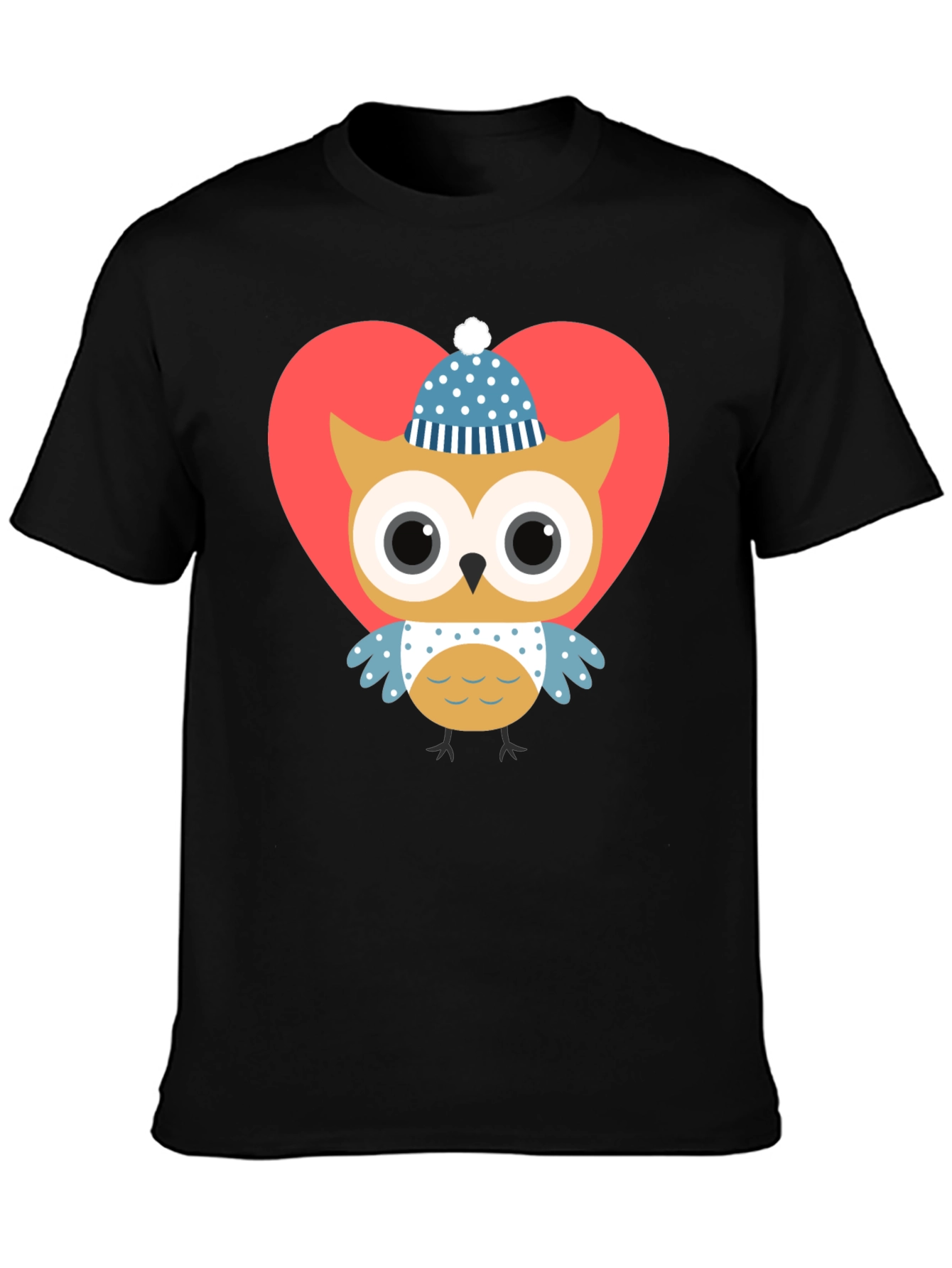 Owl Heart Graphic Tee - Cute Valentines Day Shirt