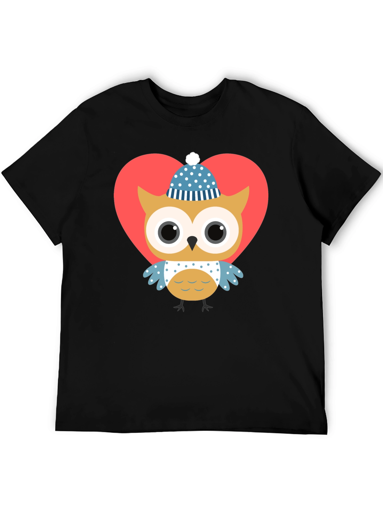 Owl Heart Graphic Tee - Cute Valentines Day Shirt