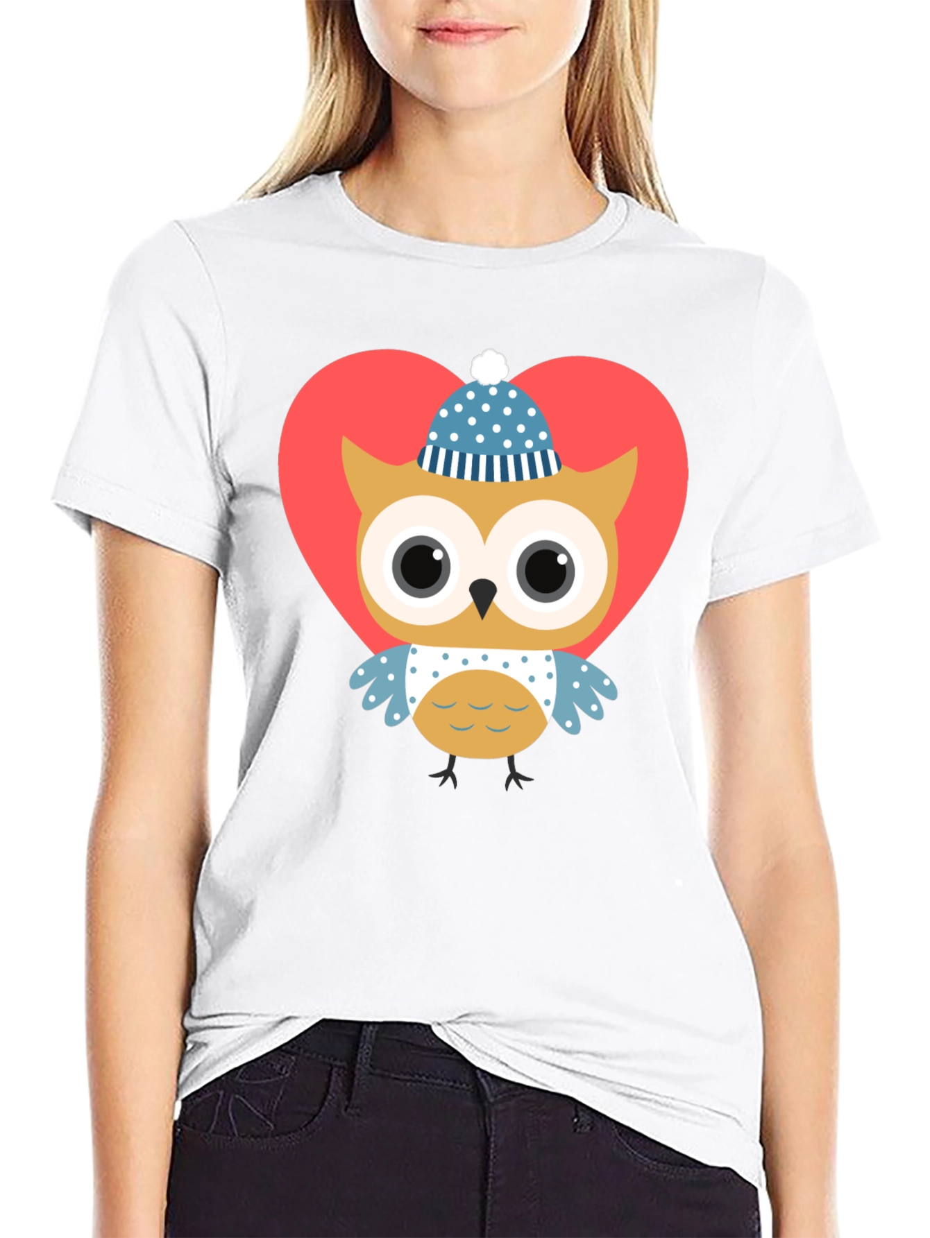 Owl Heart Graphic Tee - Cute Valentines Day Shirt
