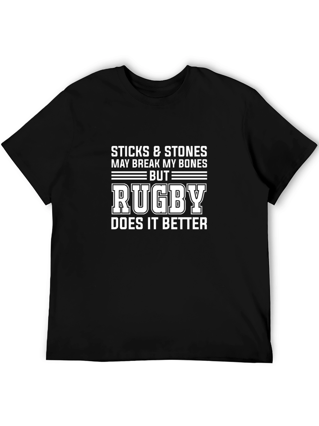 Rugby Sticks & Stones T-Shirt - Break My Bones!