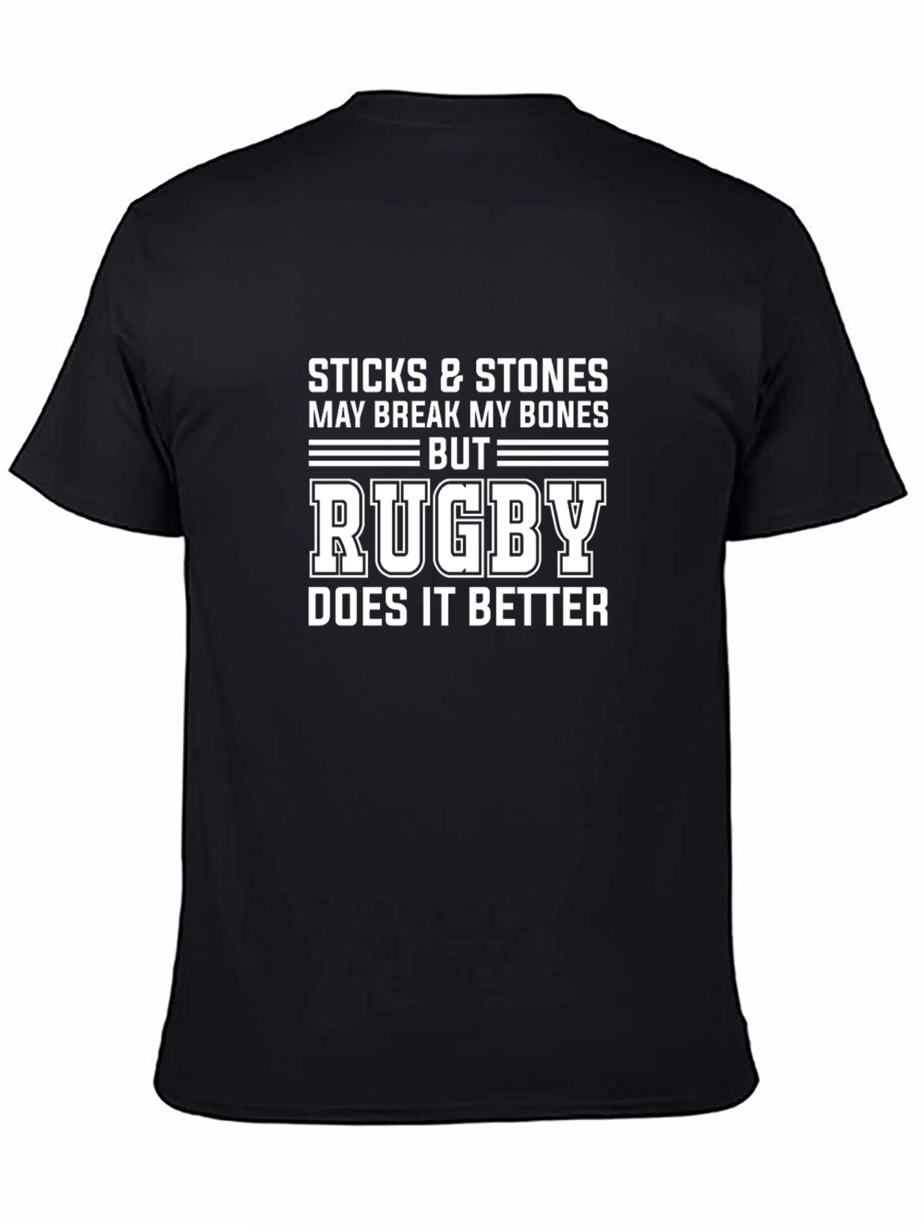 Rugby Sticks & Stones T-Shirt - Break My Bones!