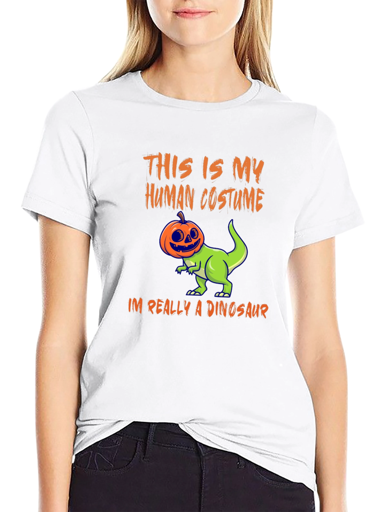 Human Costume Dinosaur Tee - Halloween Shirt
