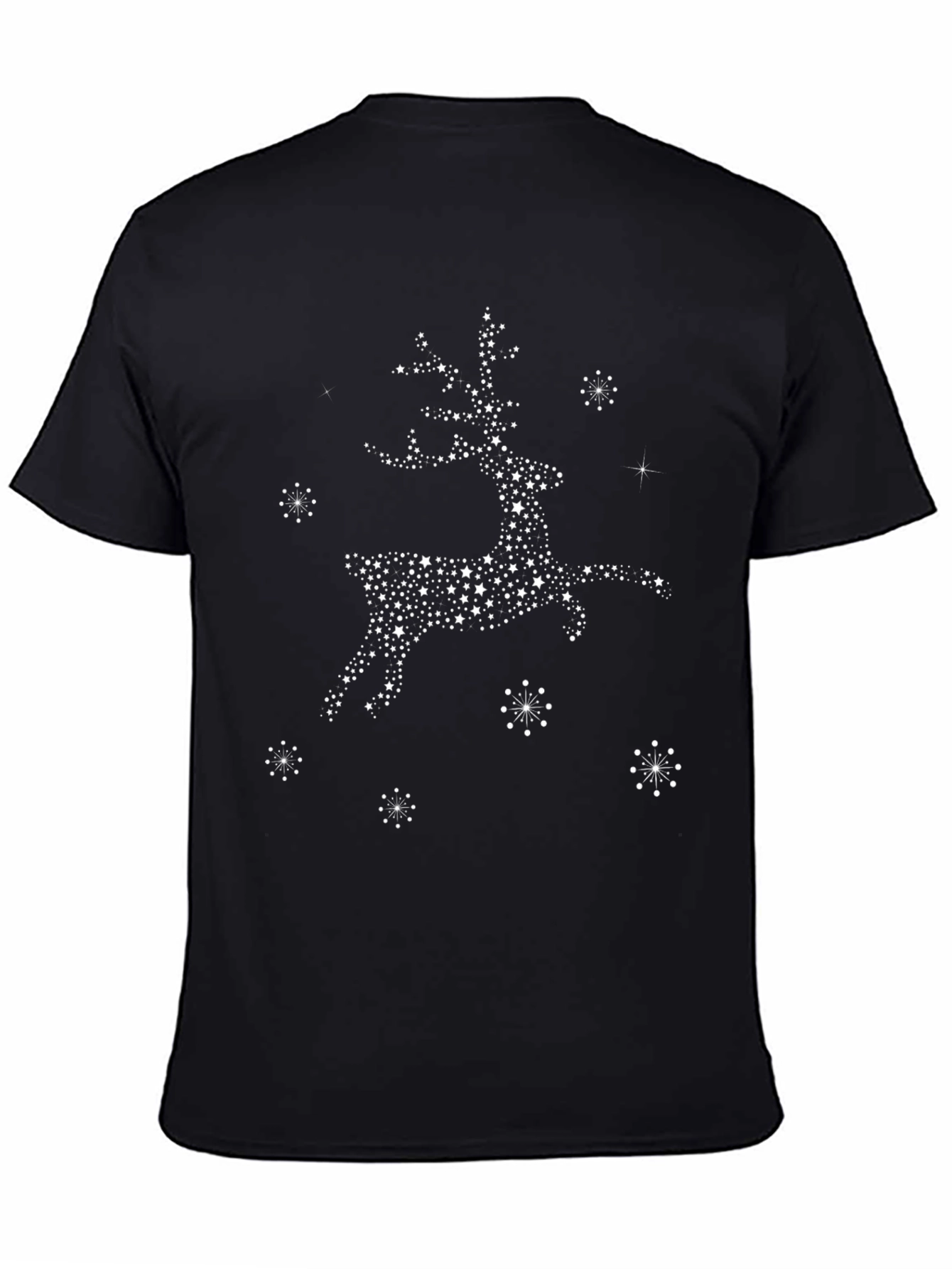 Starry Reindeer Graphic Tee - Holiday Festive Style
