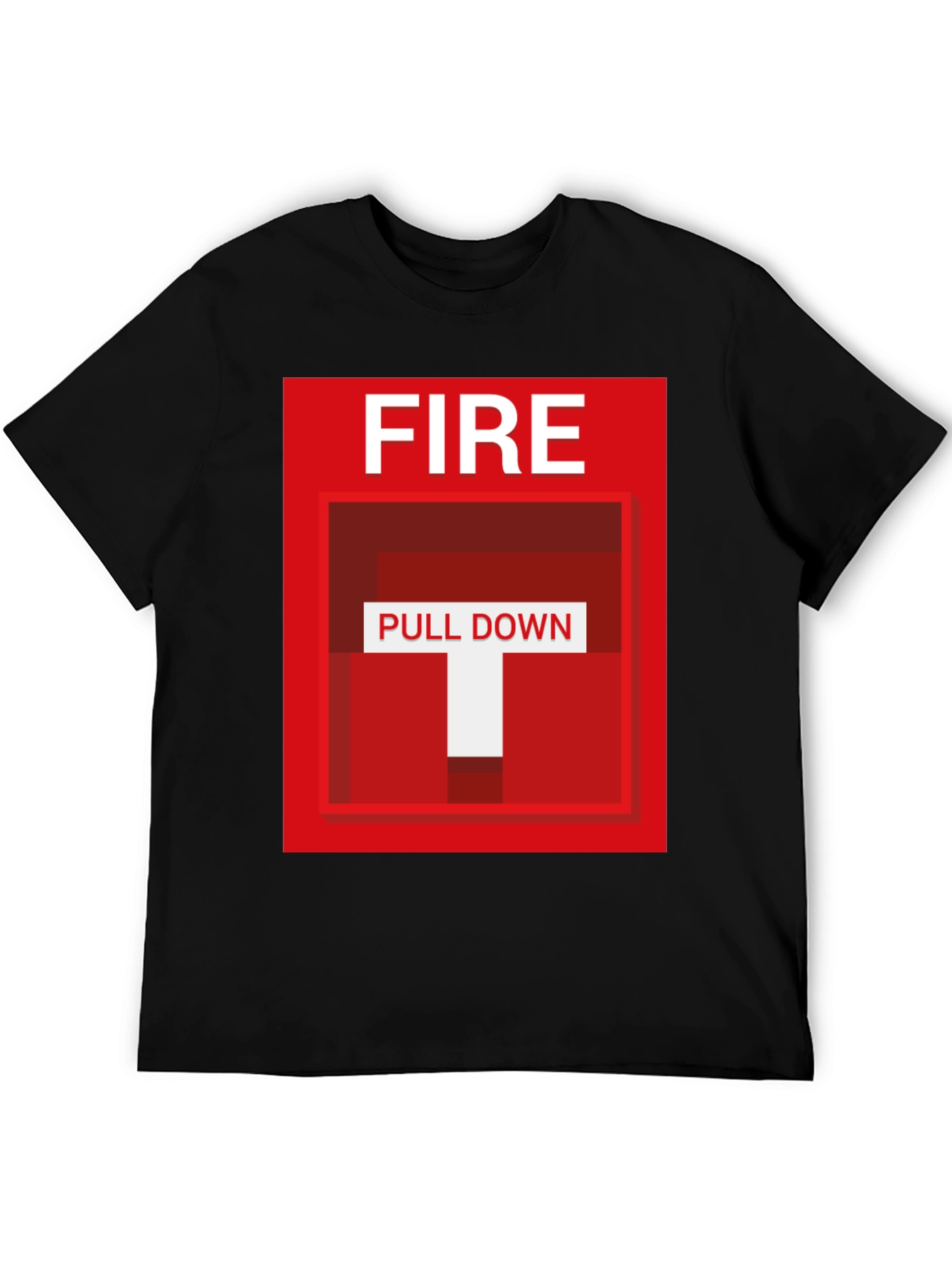 Fire Pull Down Graphic T-Shirt