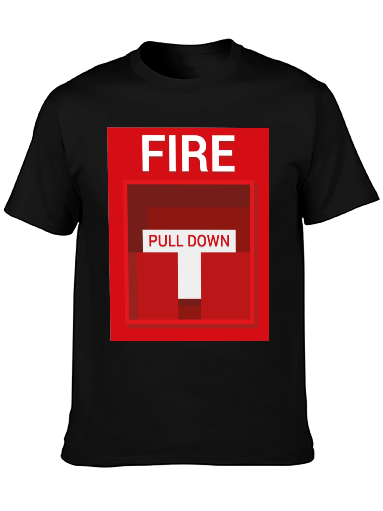 Fire Pull Down Graphic T-Shirt