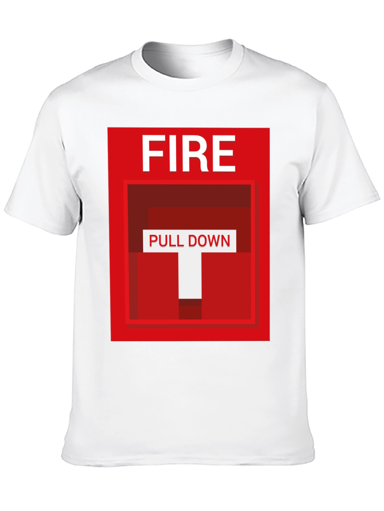 Fire Pull Down Graphic T-Shirt