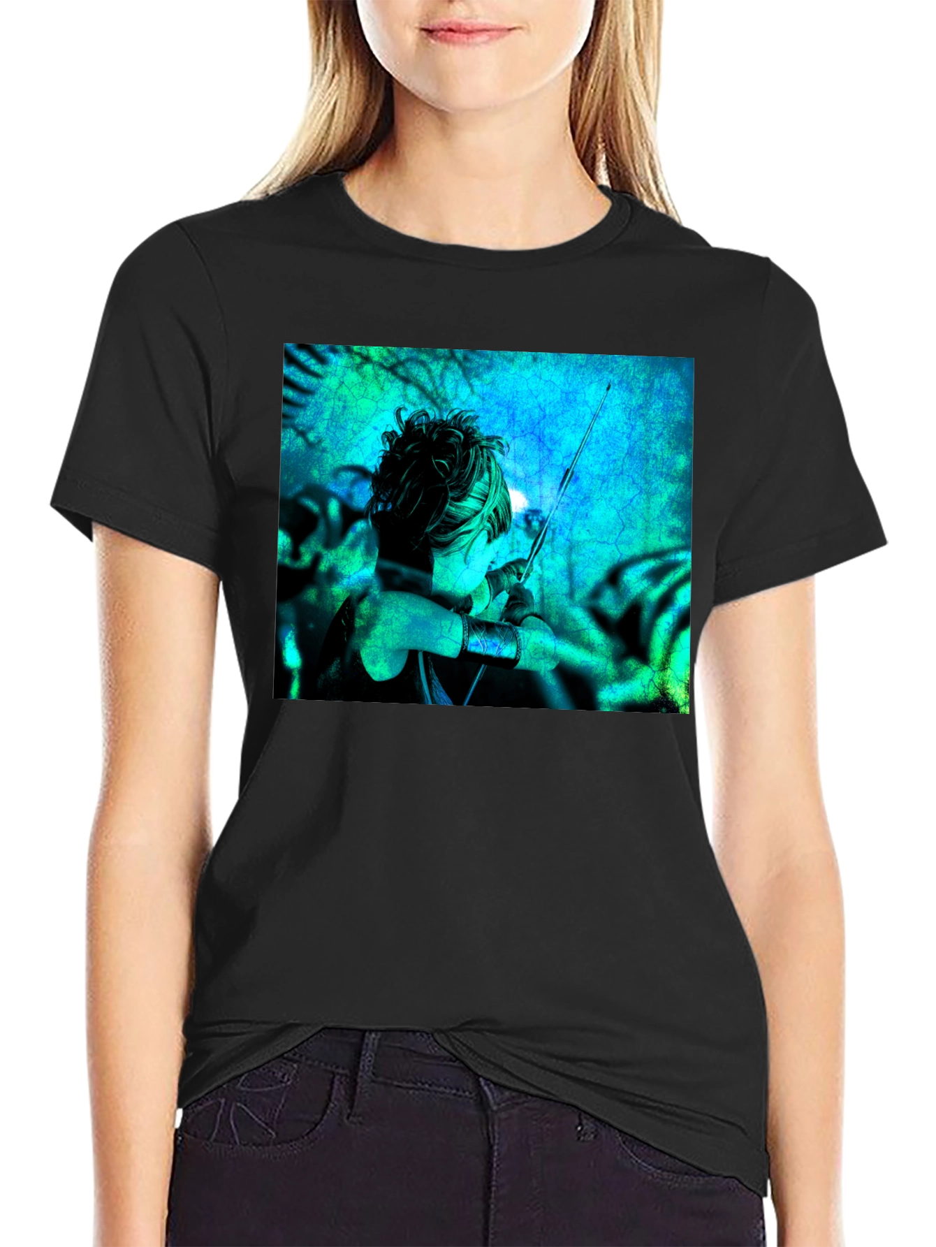 Wonder Woman Archer Black T-Shirt
