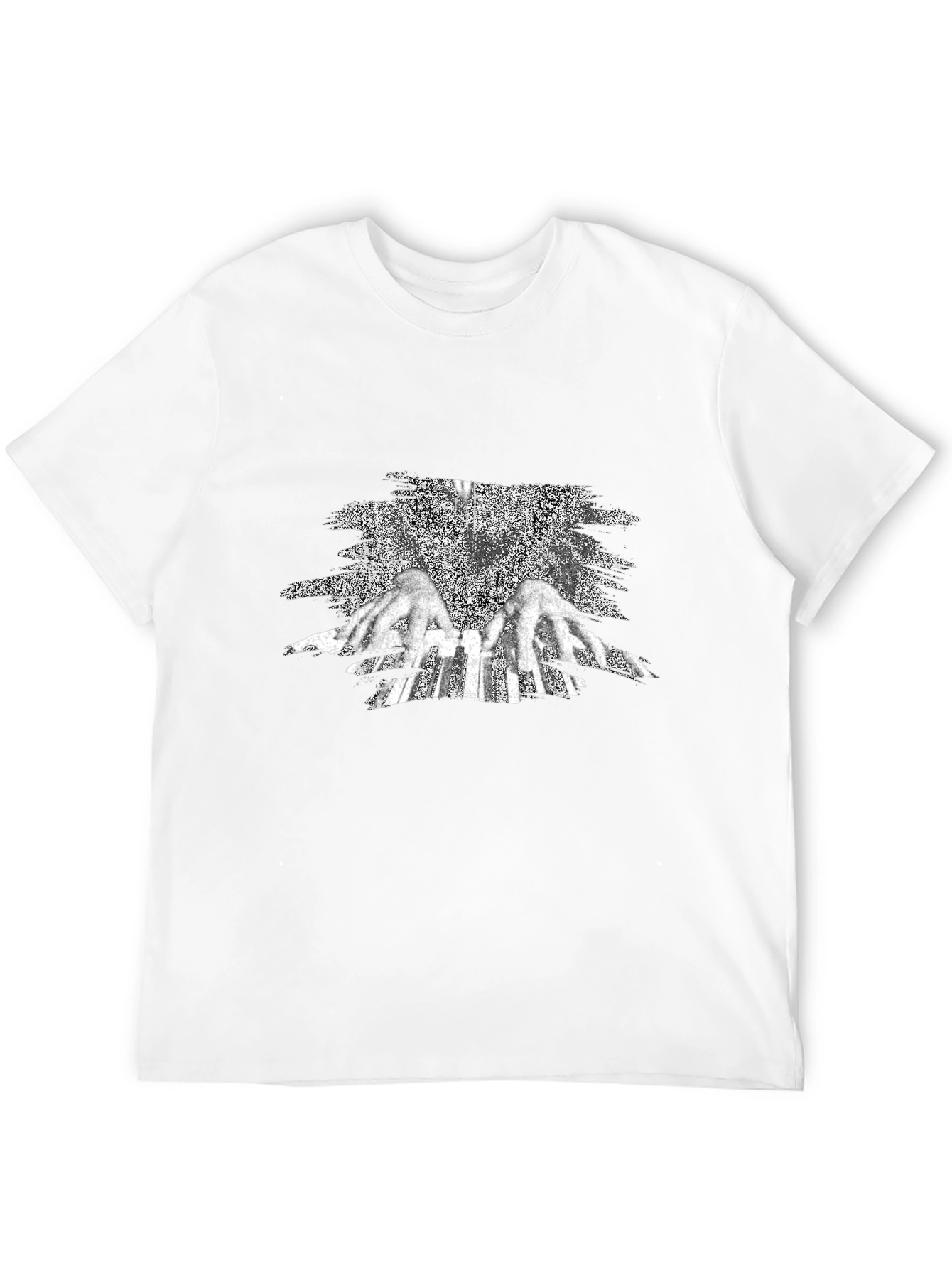 Black Graphic Tee - Angel Wings Design
