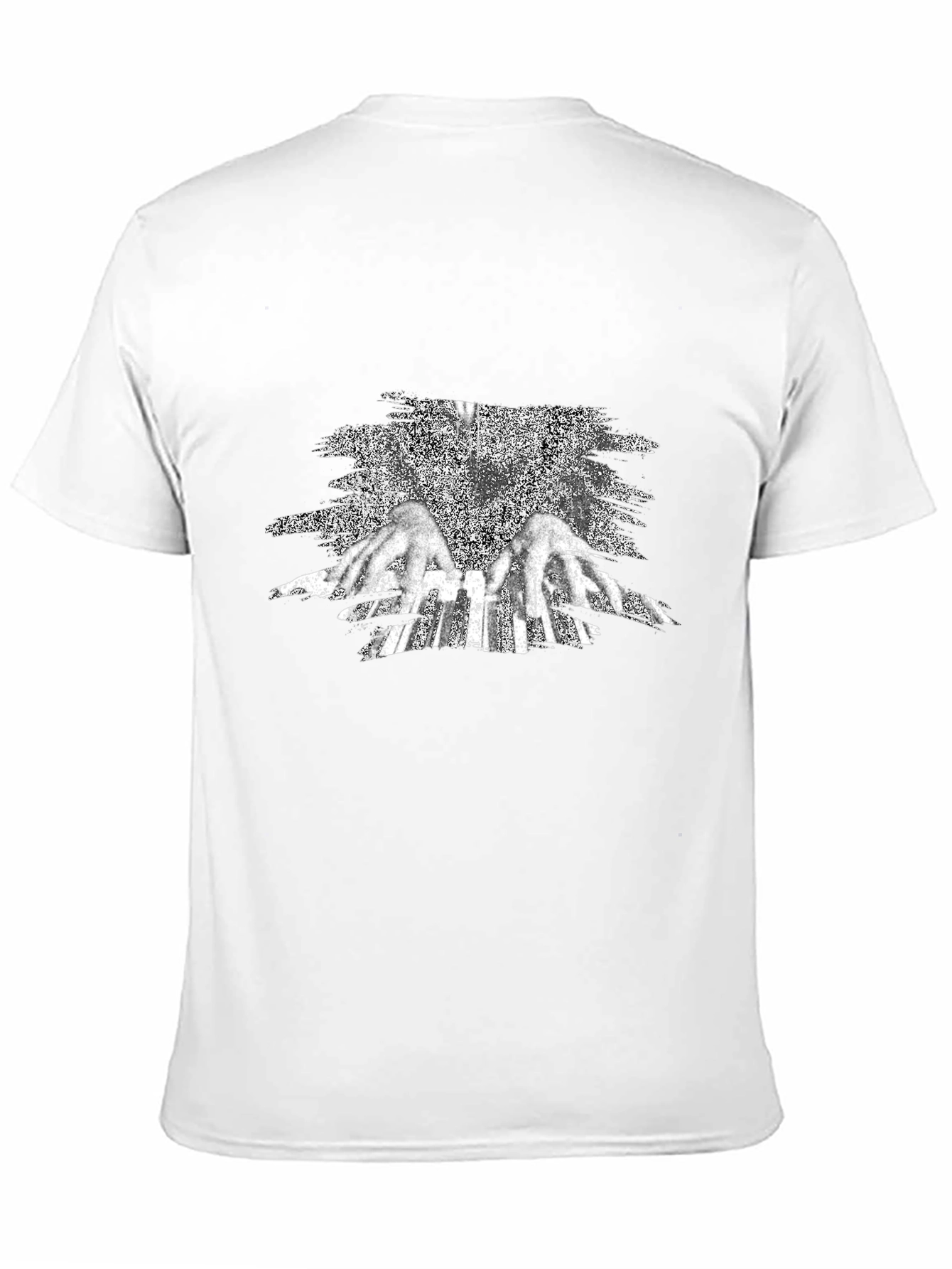 Black Graphic Tee - Angel Wings Design