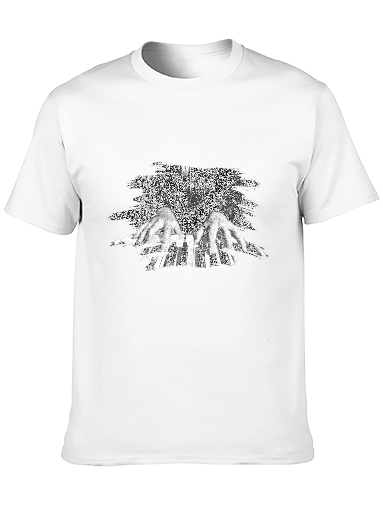 Black Graphic Tee - Angel Wings Design