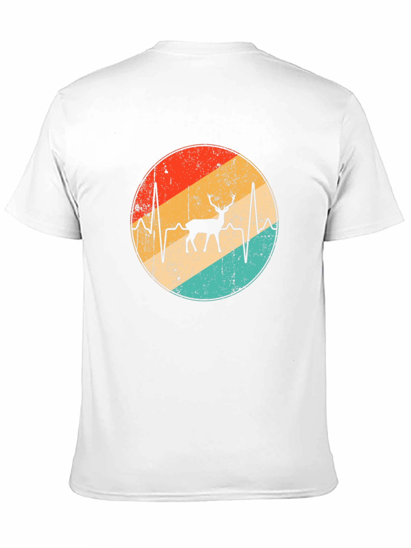 Retro Deer Heartbeat Graphic Tee