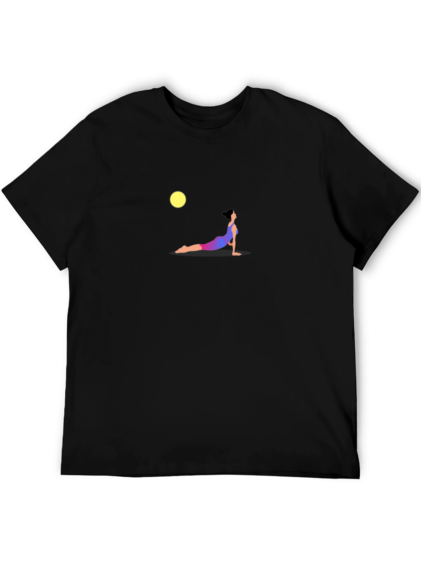Yoga Pose Graphic T-Shirt - Black