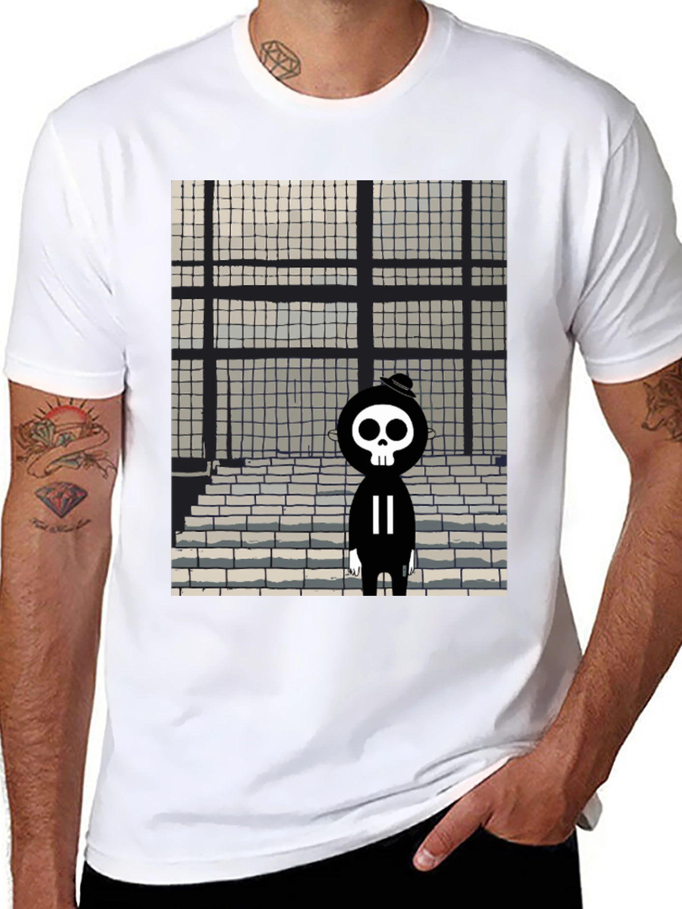 Grim Reaper Style T-Shirt - Cool Graphic Tee