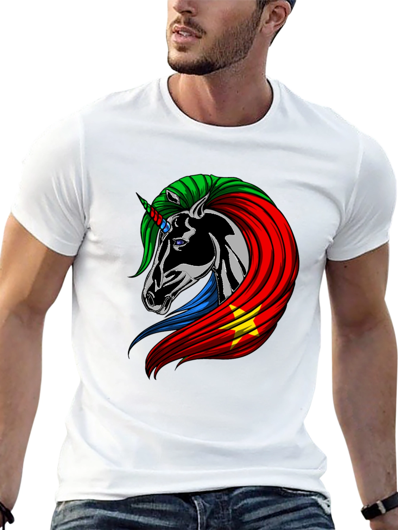 Unicorn Sudan Flag Graphic Tee