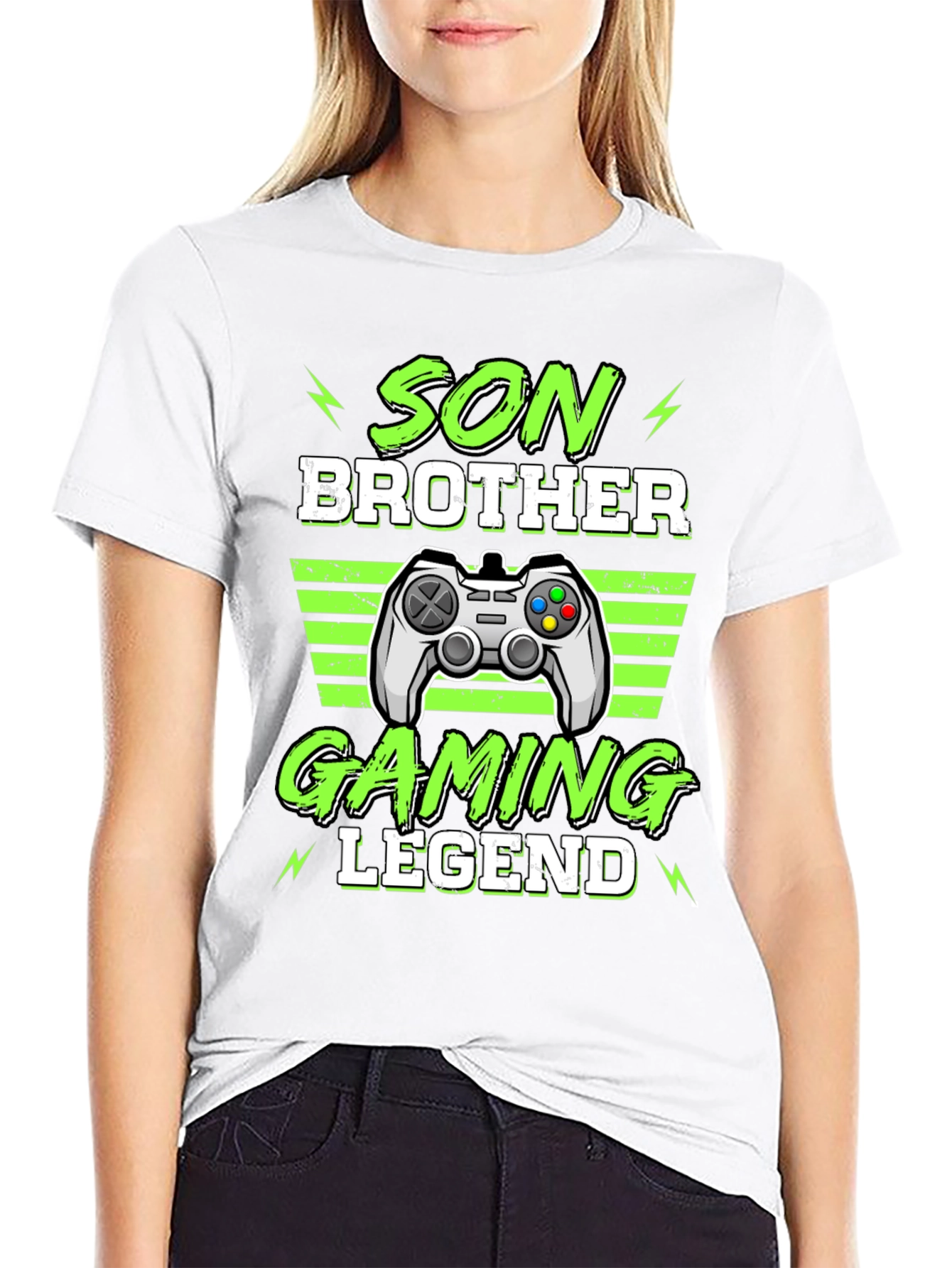 Son Brother Gaming Legend Black T-Shirt