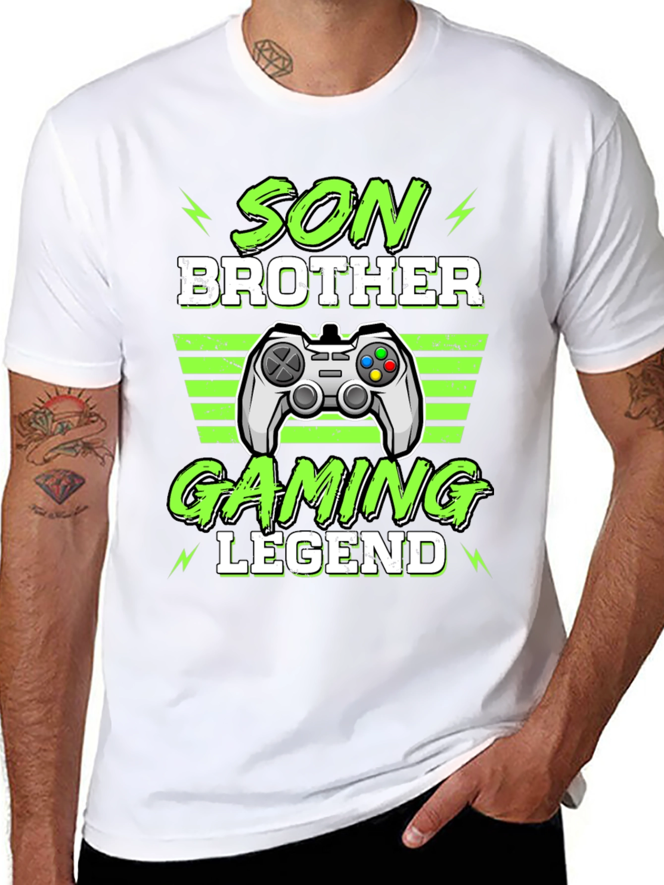 Son Brother Gaming Legend Black T-Shirt