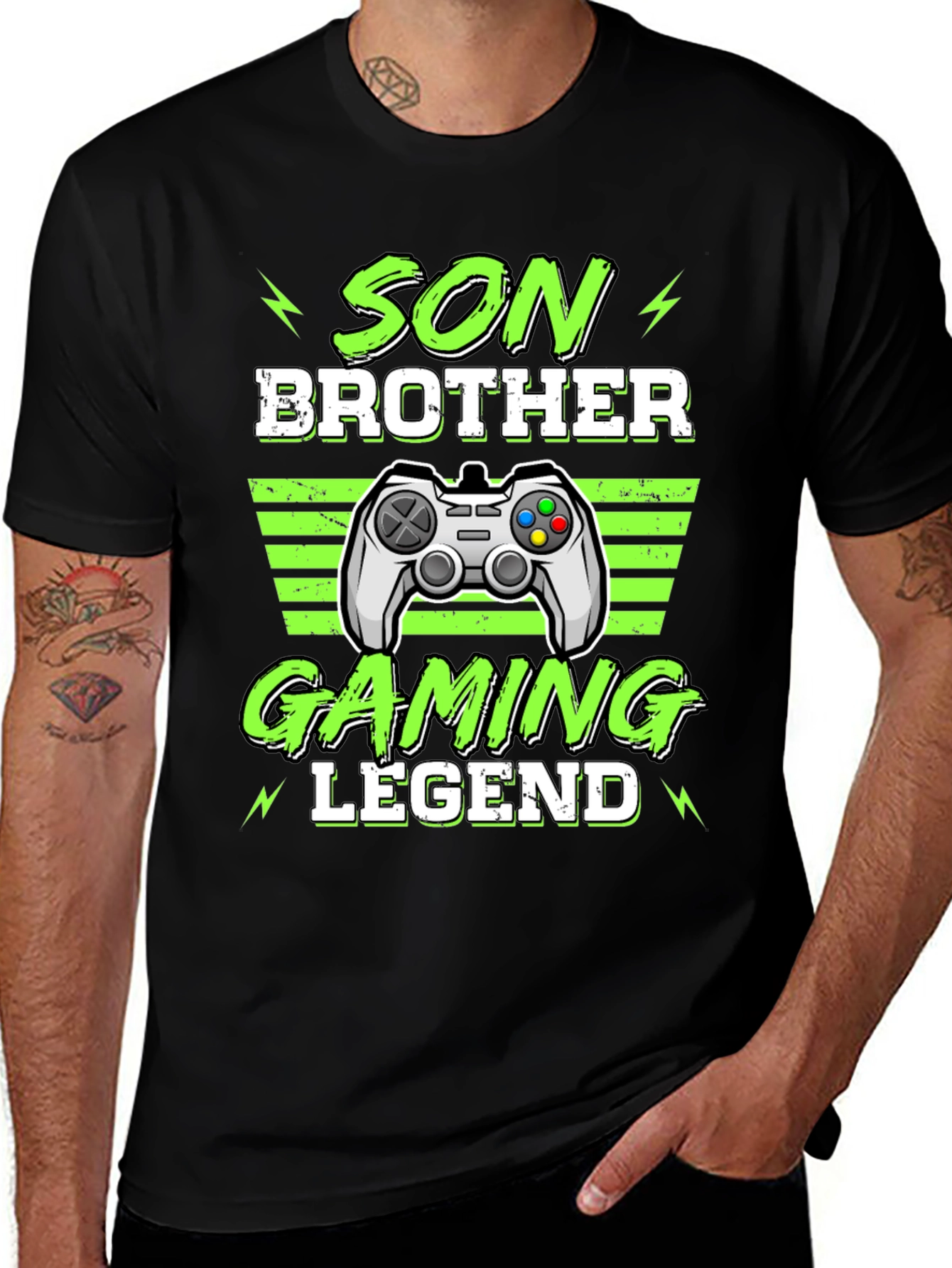 Son Brother Gaming Legend Black T-Shirt