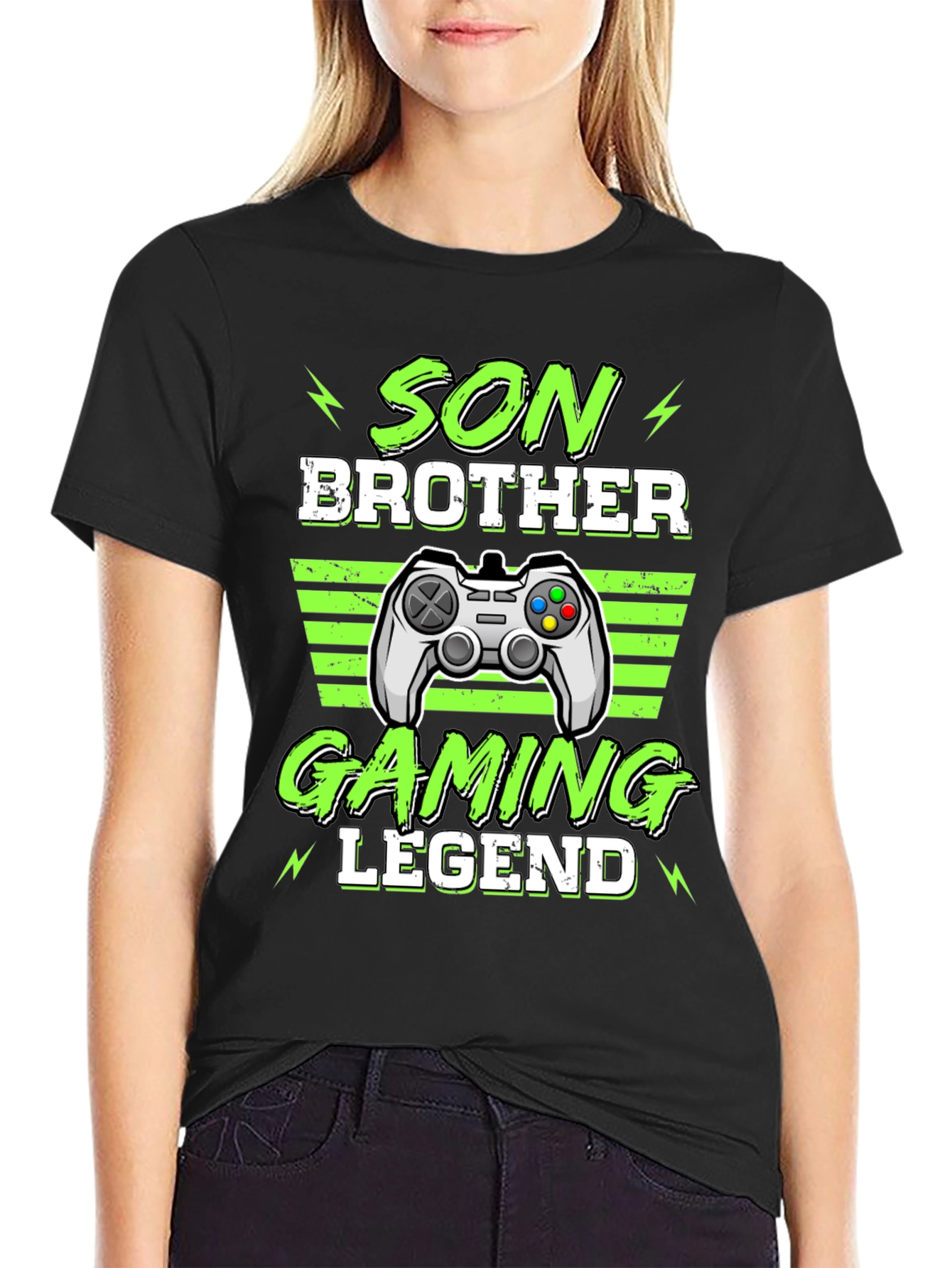 Son Brother Gaming Legend Black T-Shirt