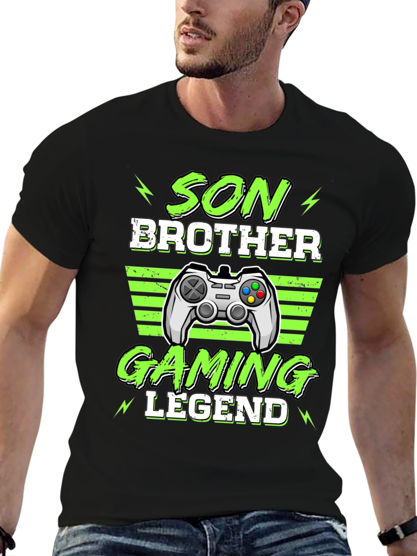 Son Brother Gaming Legend Black T-Shirt