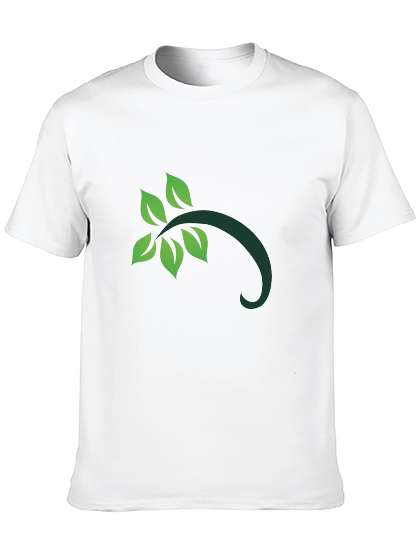Leaf Branch Graphic Black T-Shirt