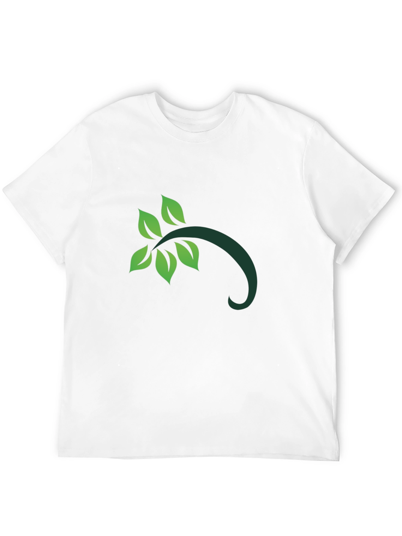 Leaf Branch Graphic Black T-Shirt