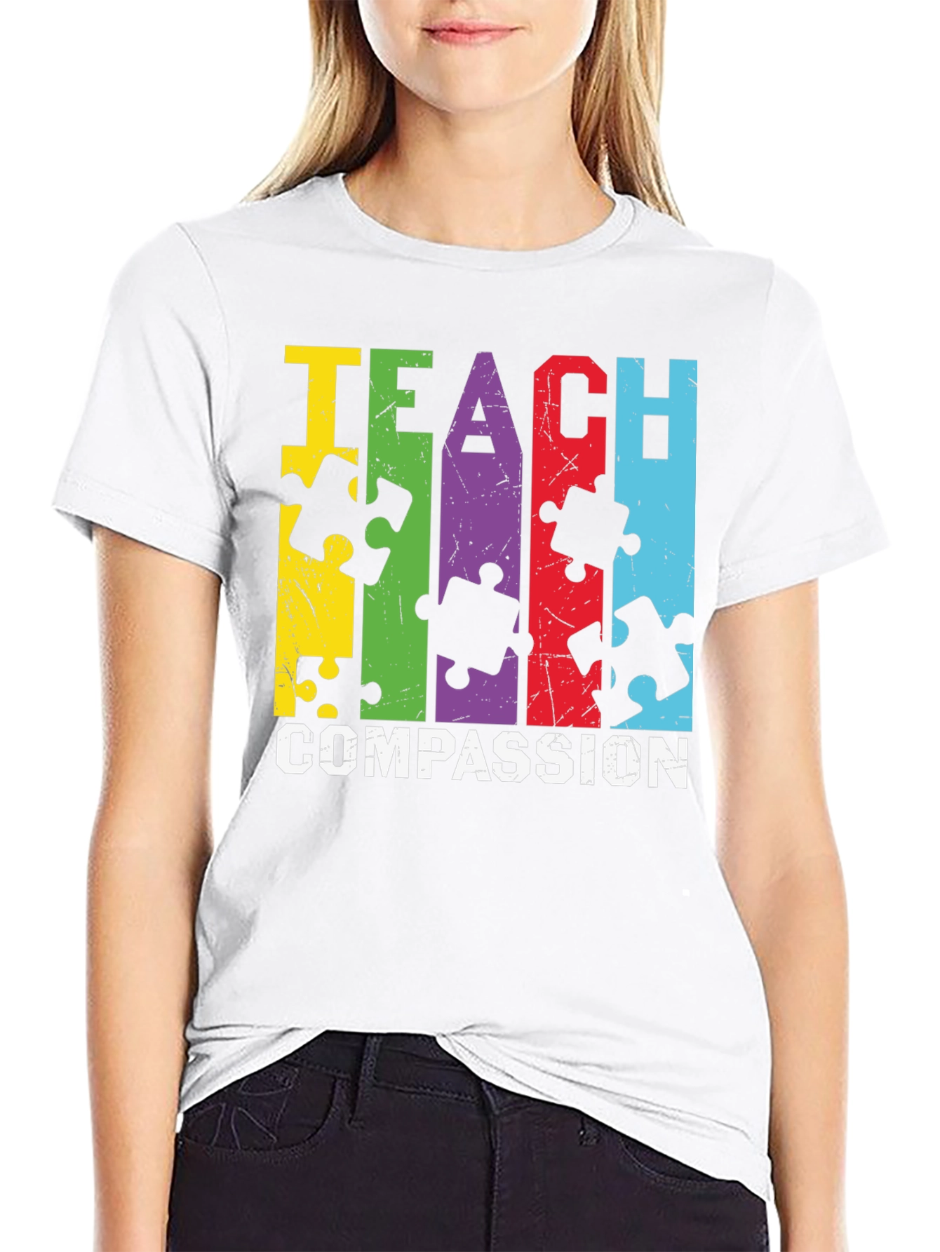 Teach Compassion Autism Awareness T-Shirt