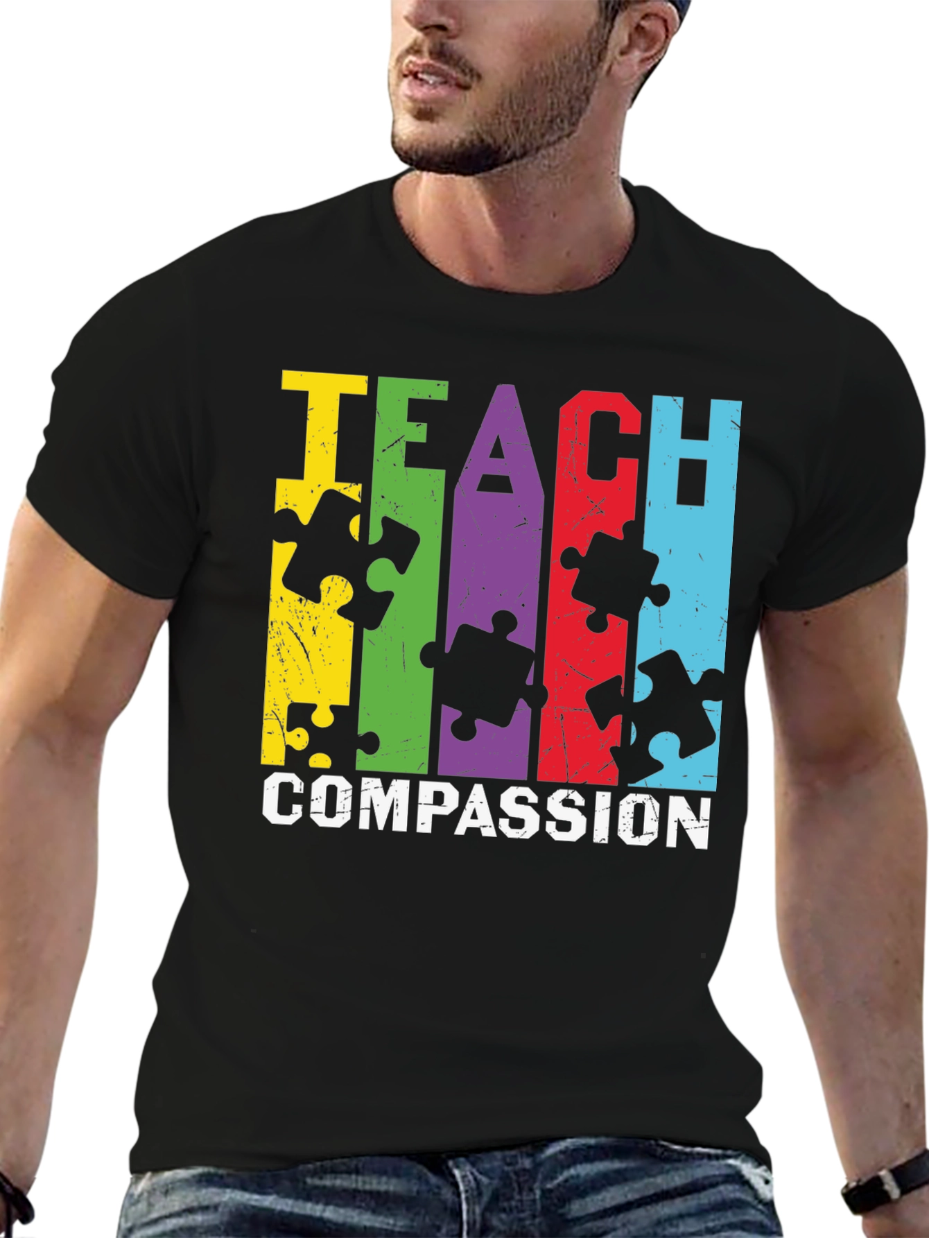 Teach Compassion Autism Awareness T-Shirt