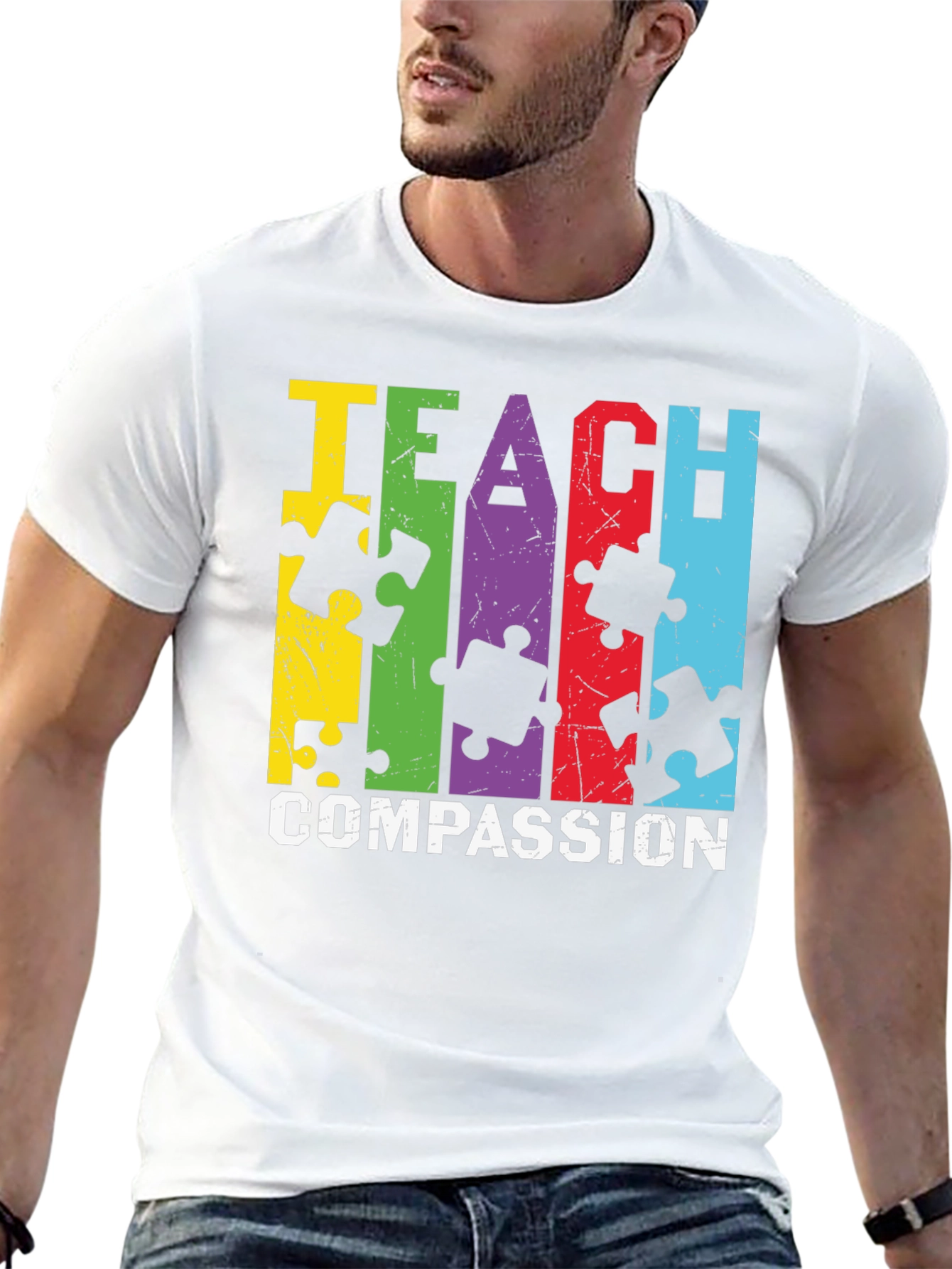 Teach Compassion Autism Awareness T-Shirt