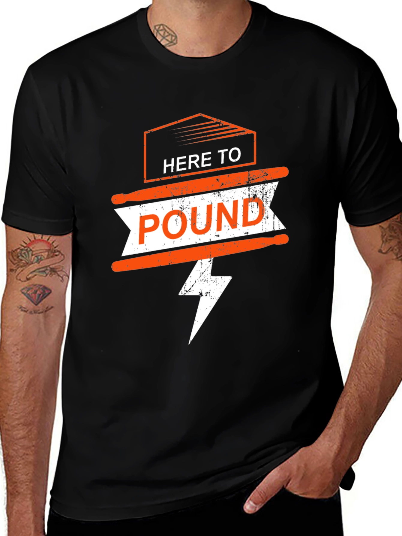 Here To Pound T-Shirt - Black