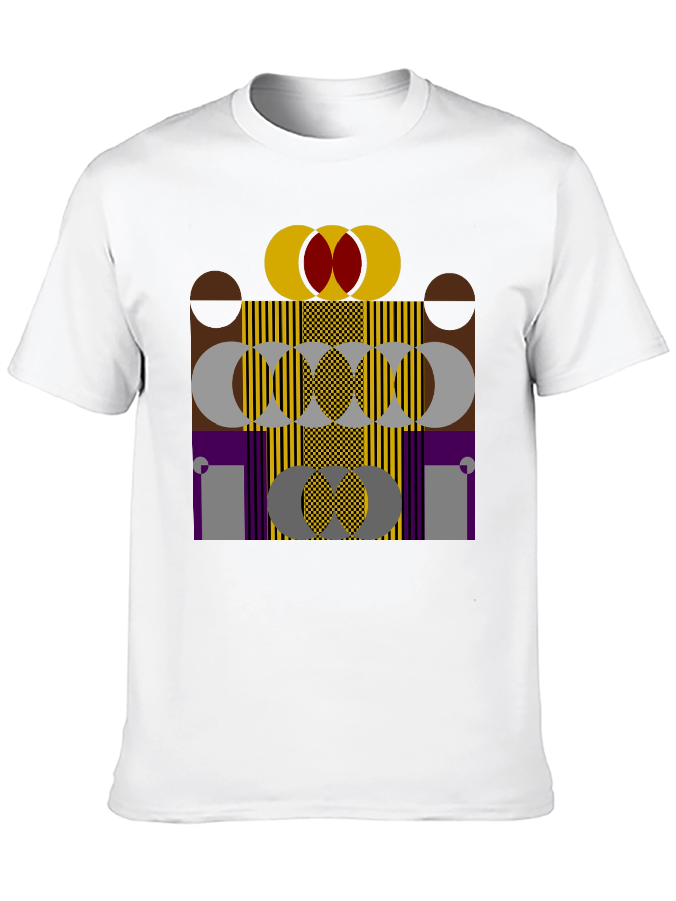 Abstract Geometric Graphic Print Black T-Shirt